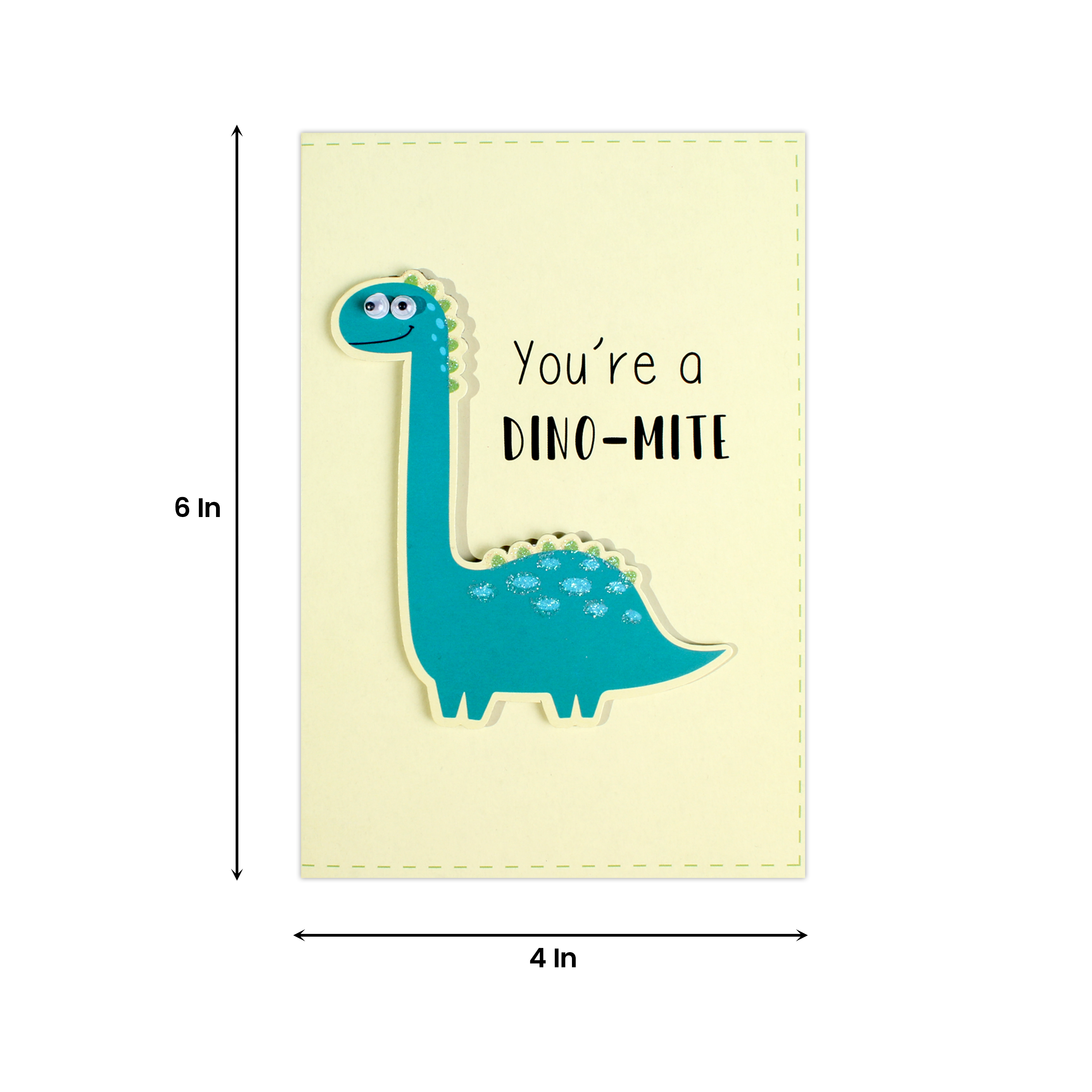 Greeting Card & Envelope You're a Dino-mite 4 X 6inch