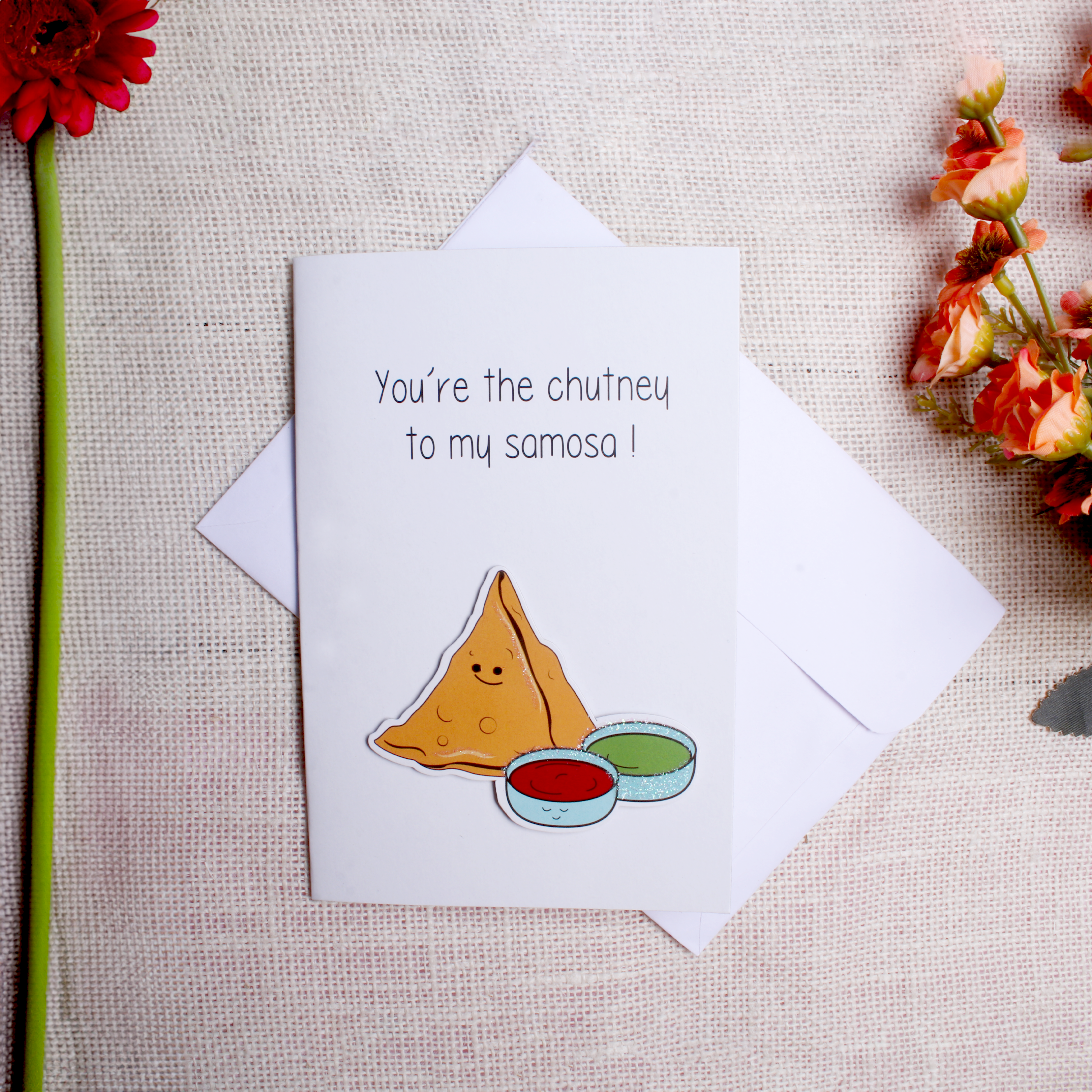 Greeting Card & Envelope Chutney to Samosa 4 X 6inch
