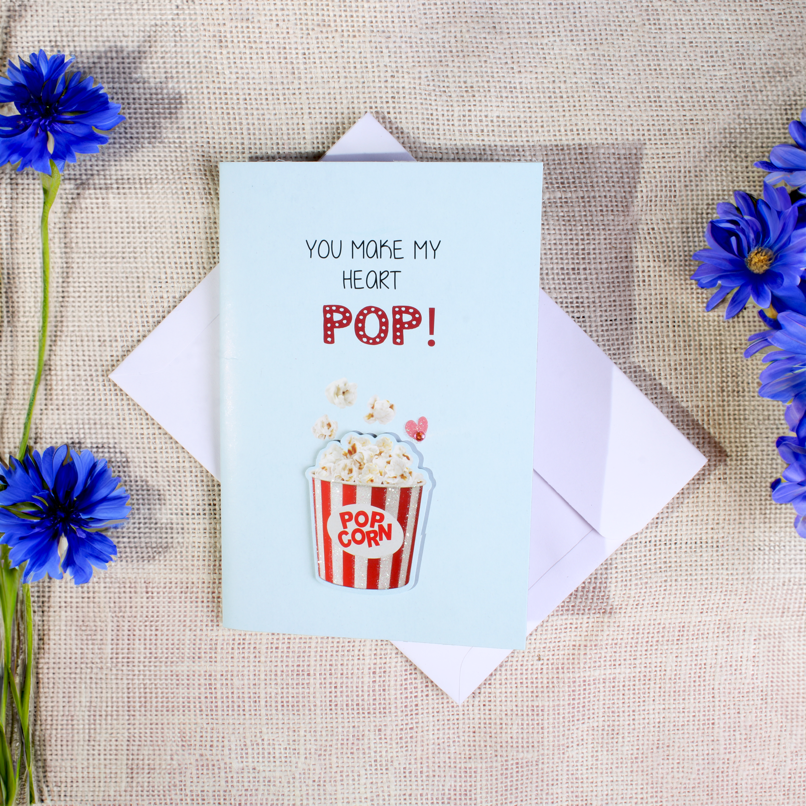 Greeting Card & Envelope Make Heart Pop 4 X 6inch