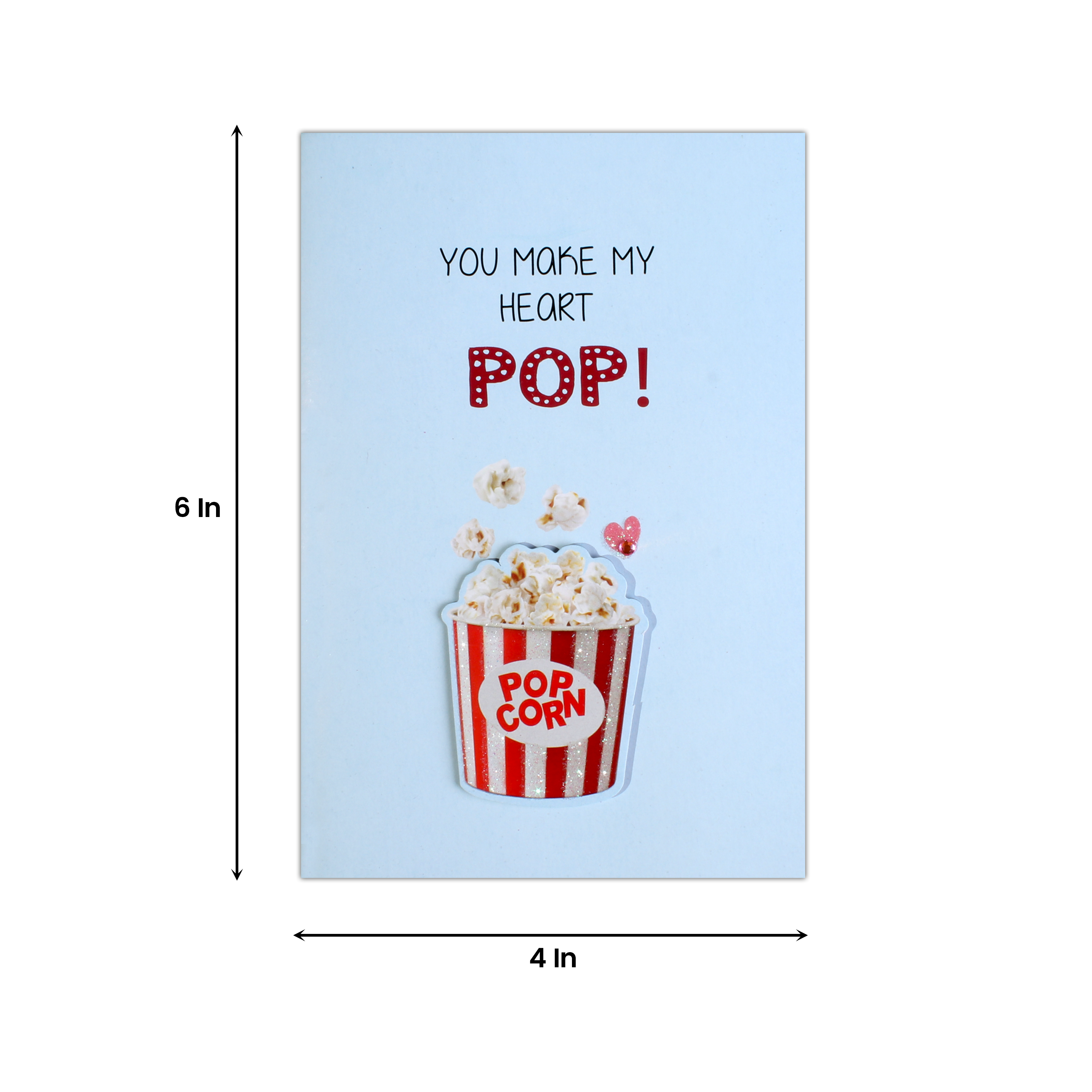 Greeting Card & Envelope Make Heart Pop 4 X 6inch