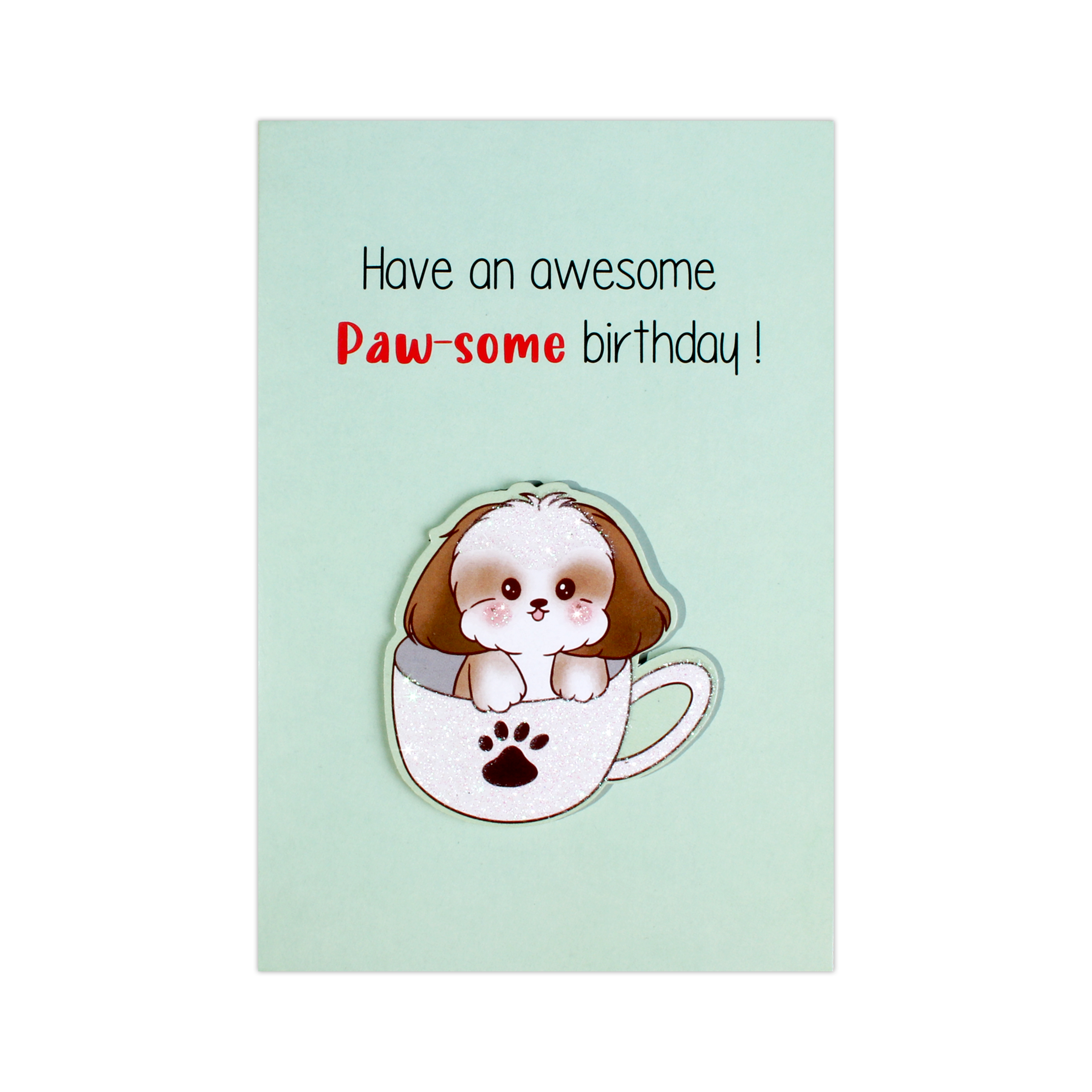 Greeting Card & Envelope Pawsome Birthday 4 X 6inch