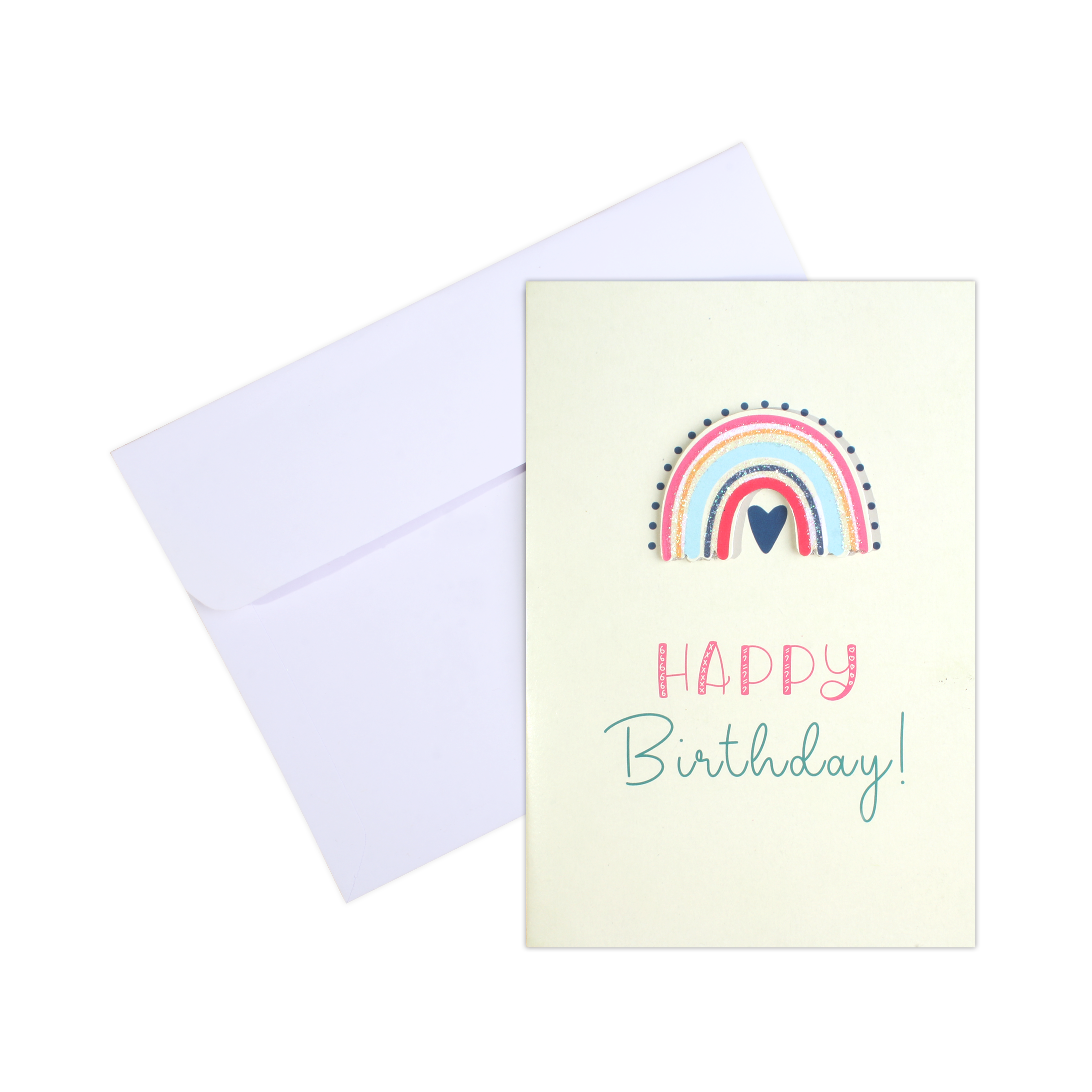 Greeting Card & Envelope Birthday Rainbow 4 X 6inch
