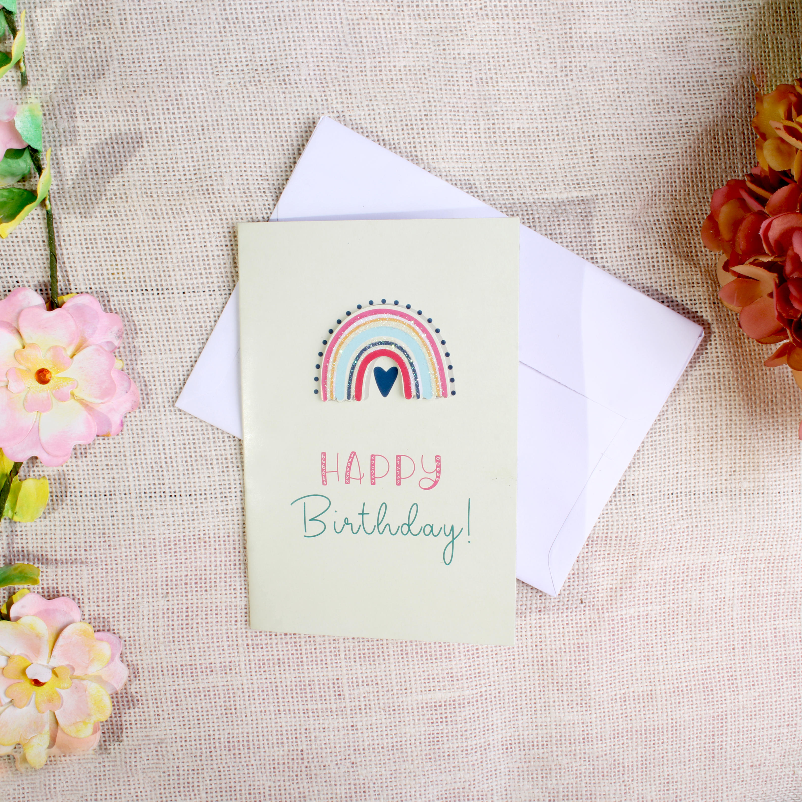 Greeting Card & Envelope Birthday Rainbow 4 X 6inch