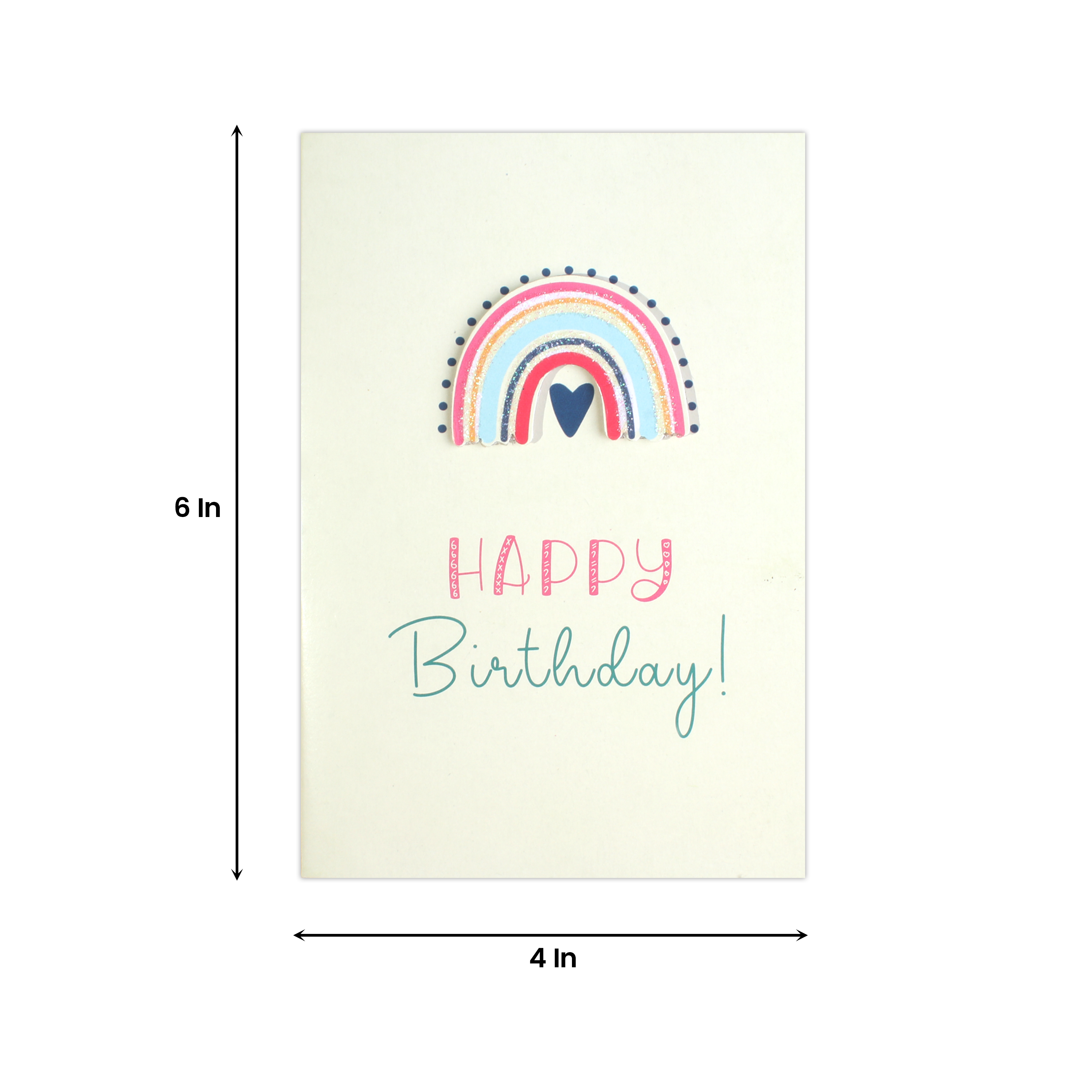 Greeting Card & Envelope Birthday Rainbow 4 X 6inch