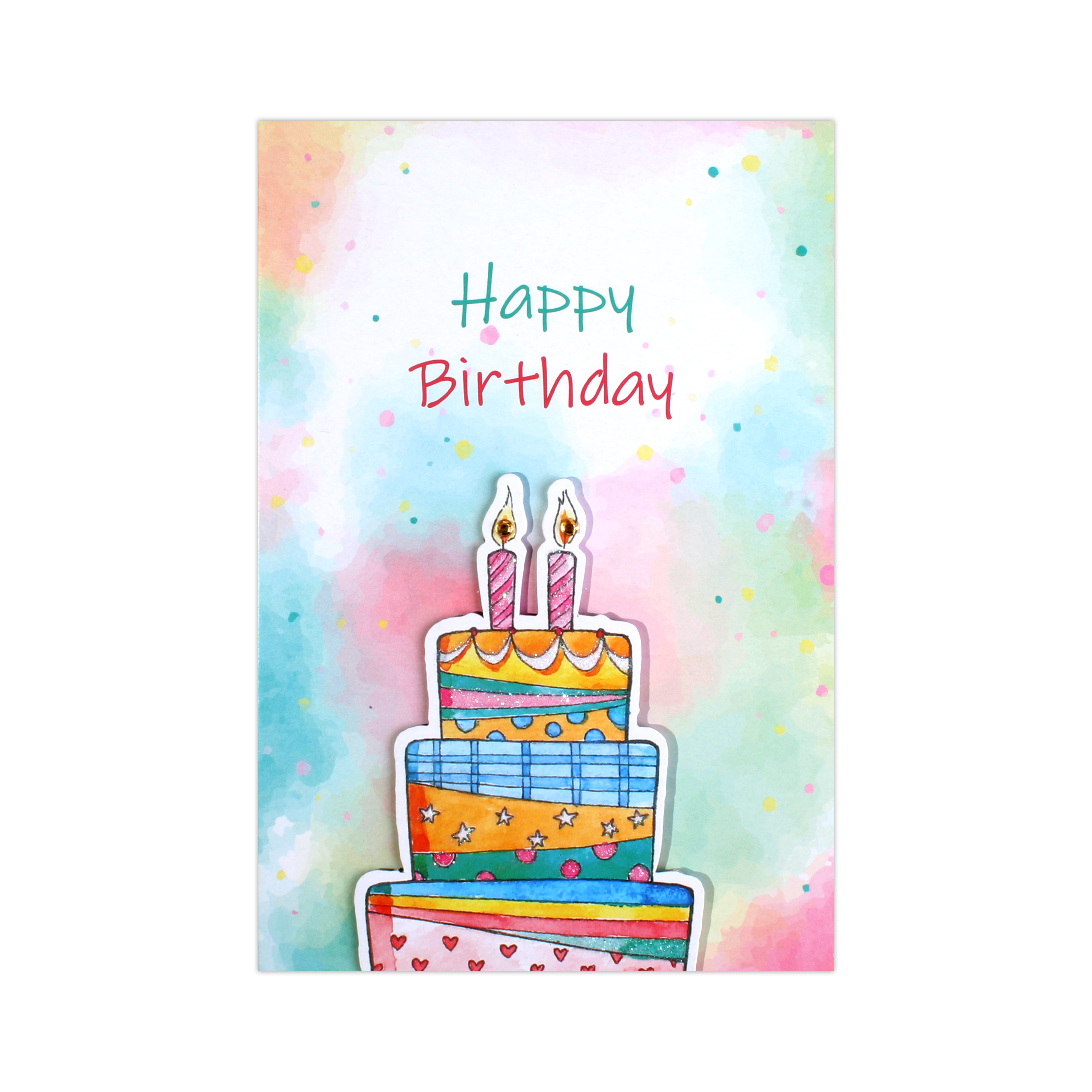 Greeting Card & Envelope Birthday Cake 4 X 6inch