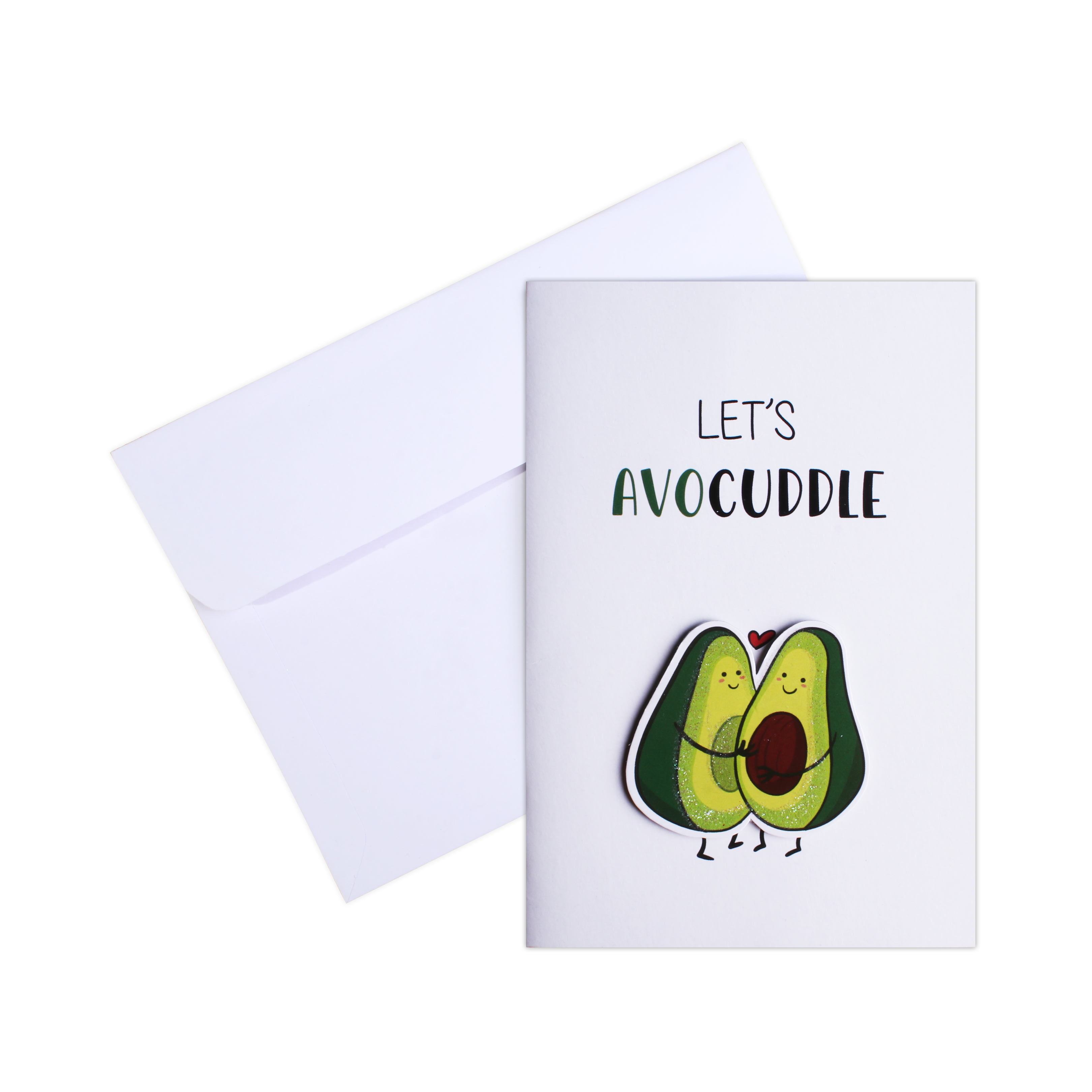 Greeting Card & Envelope Let's Avocuddle 4 X 6inch 2pc