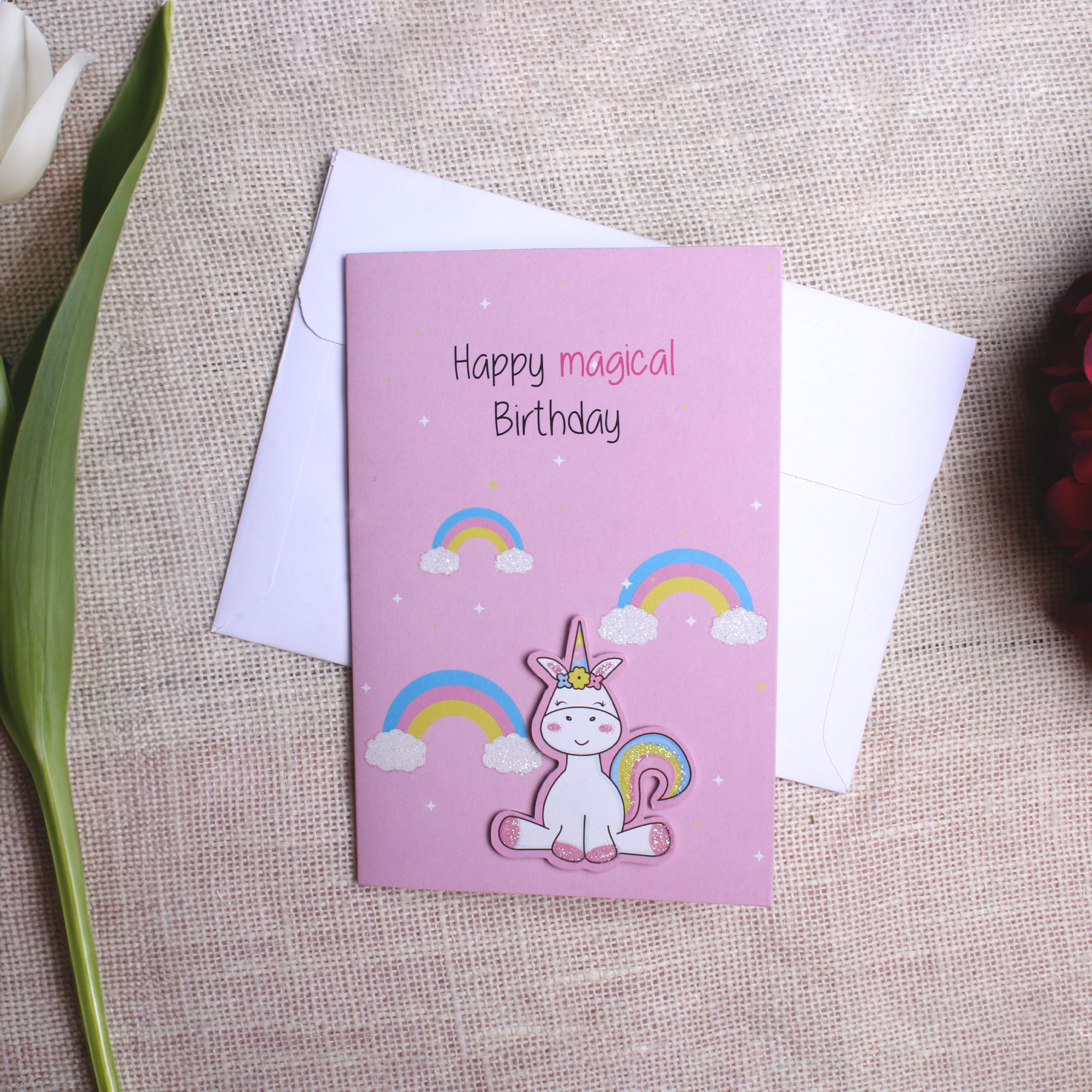 Greeting Card & Envelope Magical Birthday 4 X 6inch