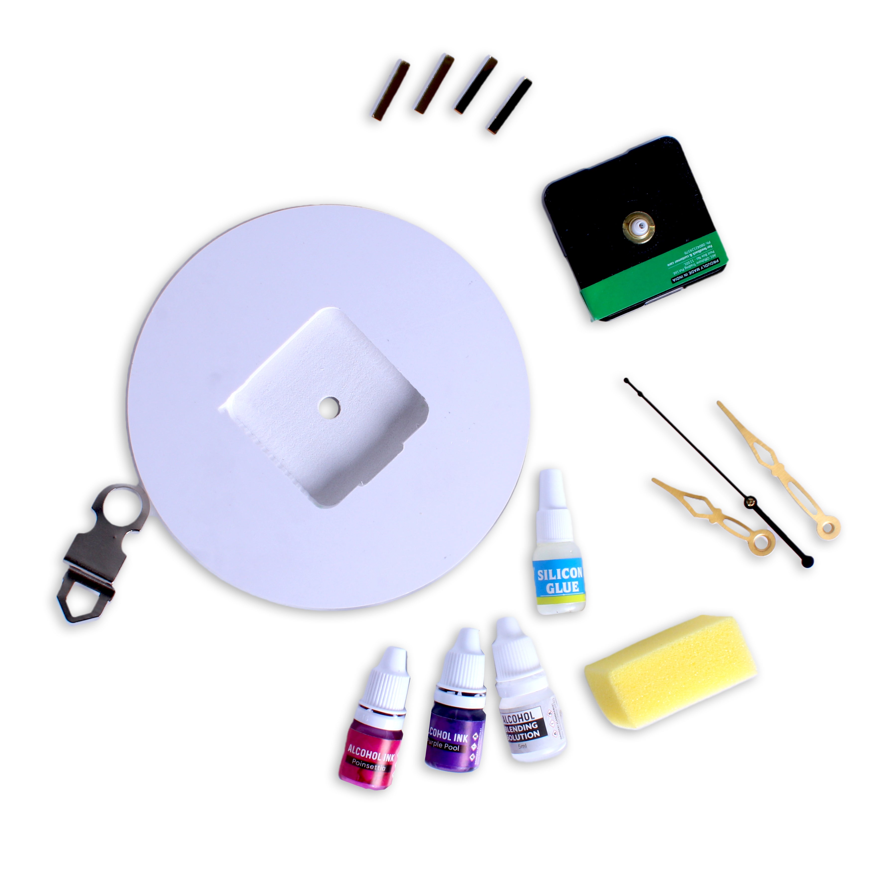 DIY Alcohol Ink Clock Making Kit 1Box