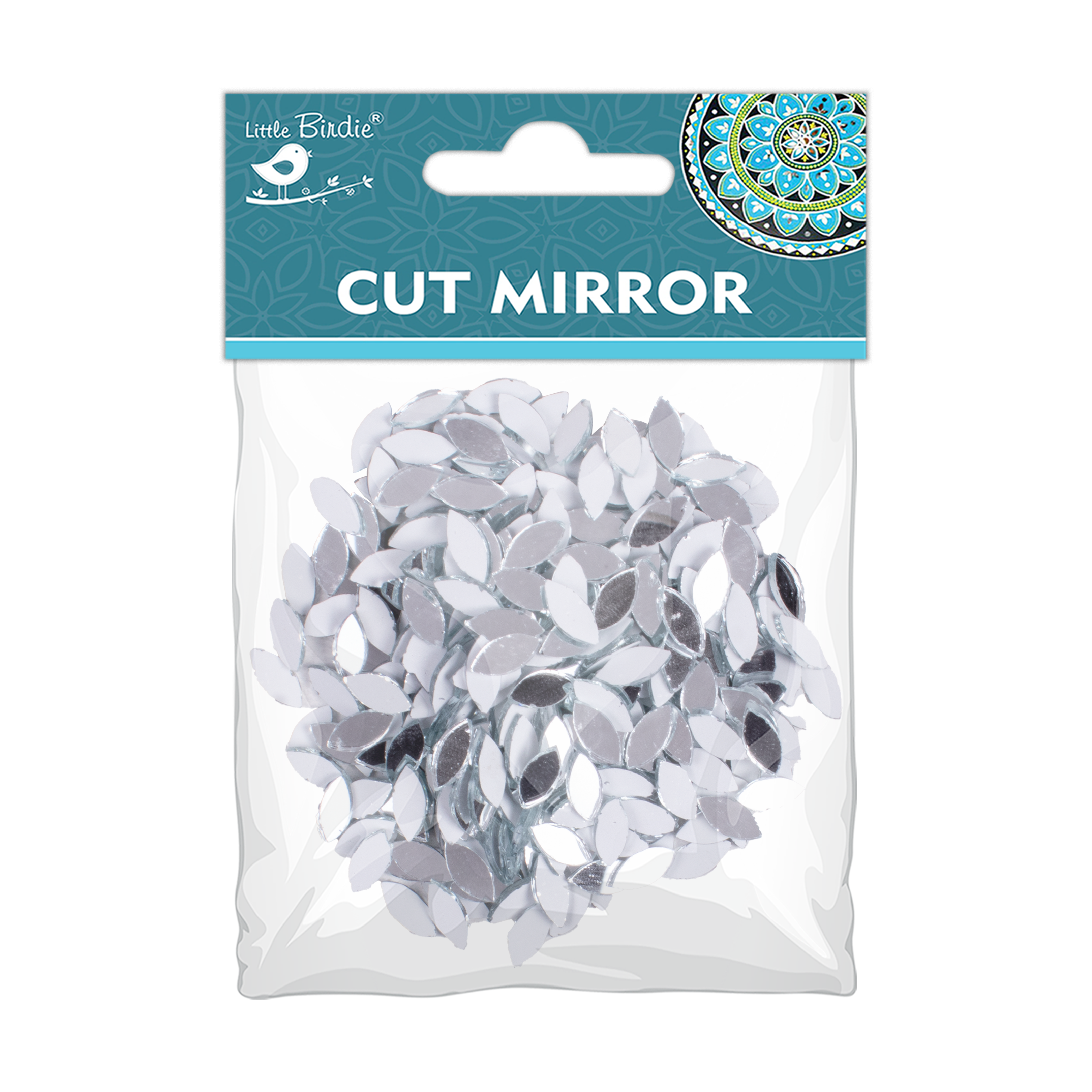 Cut Mirror Leaf 10Mm 50Gms Approx 600pc