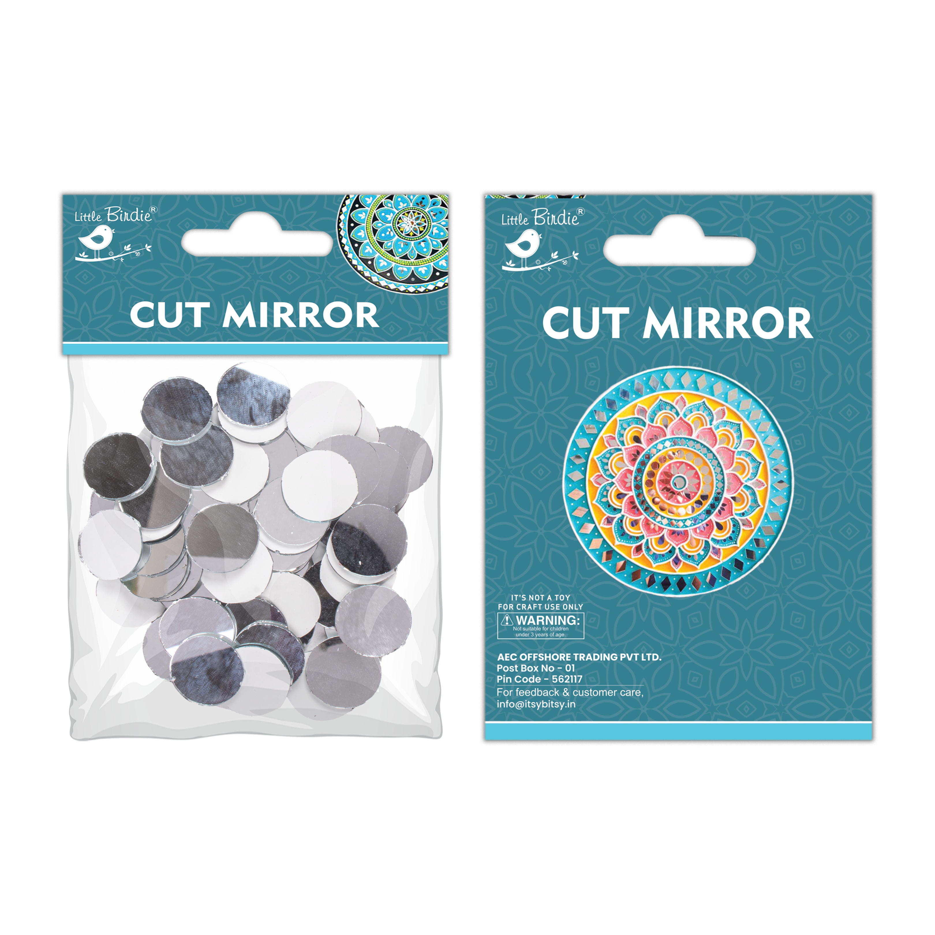 Cut Mirror Round 20Mm 50Gms Approx 57pc