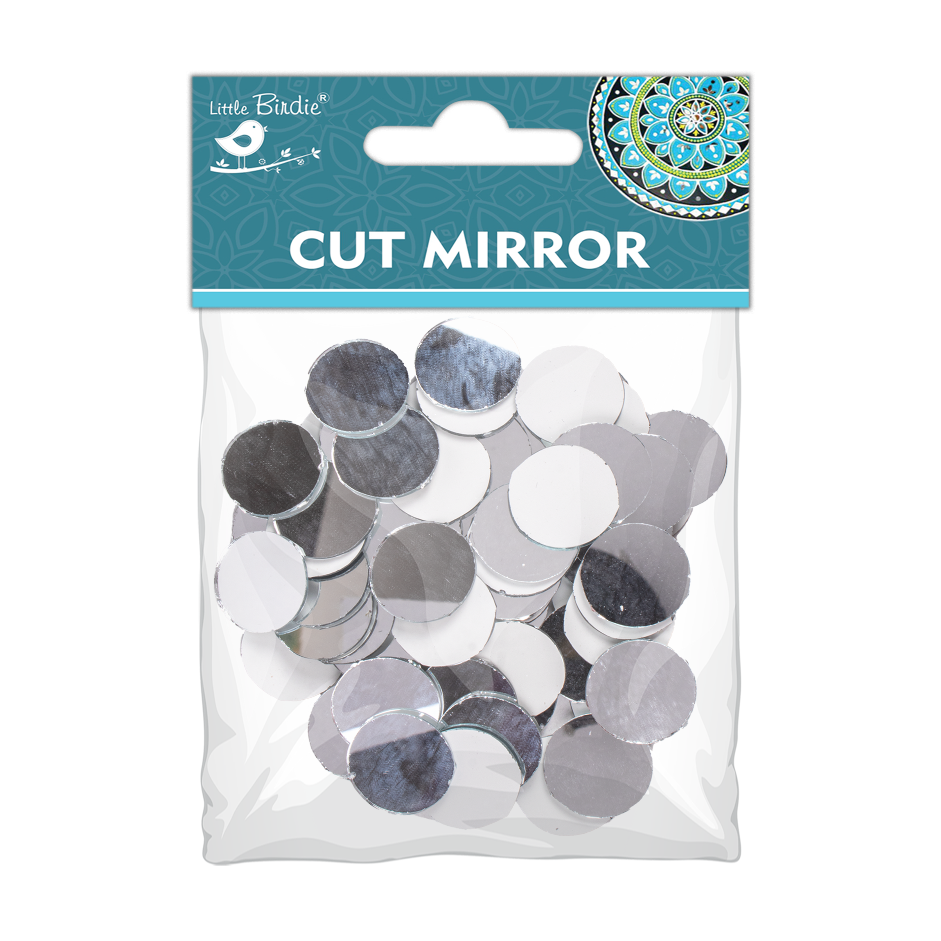 Cut Mirror Round 28Mm 50Gms Approx 36pc