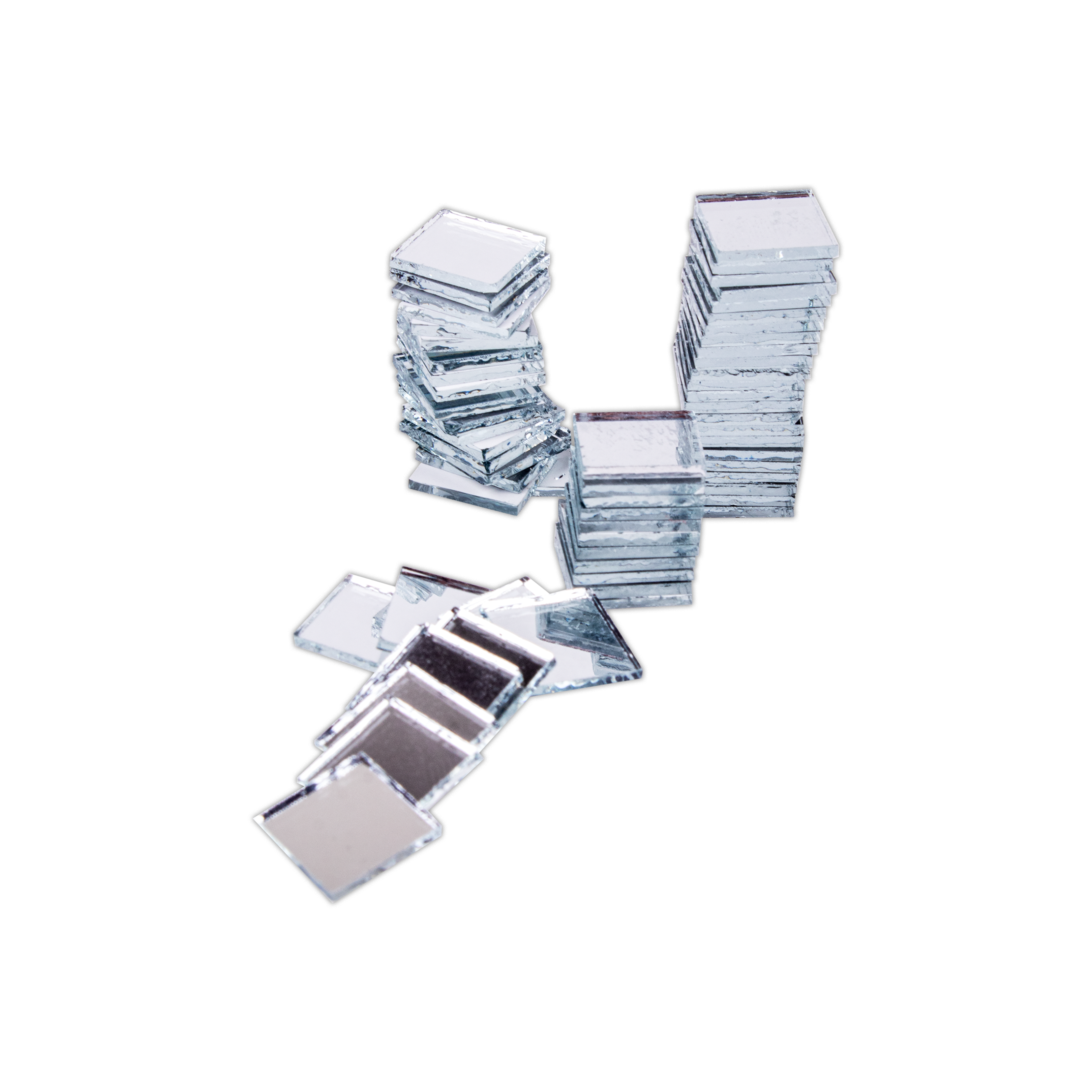 Cut Mirror Square 8Mm 50Gms Approx 262pc