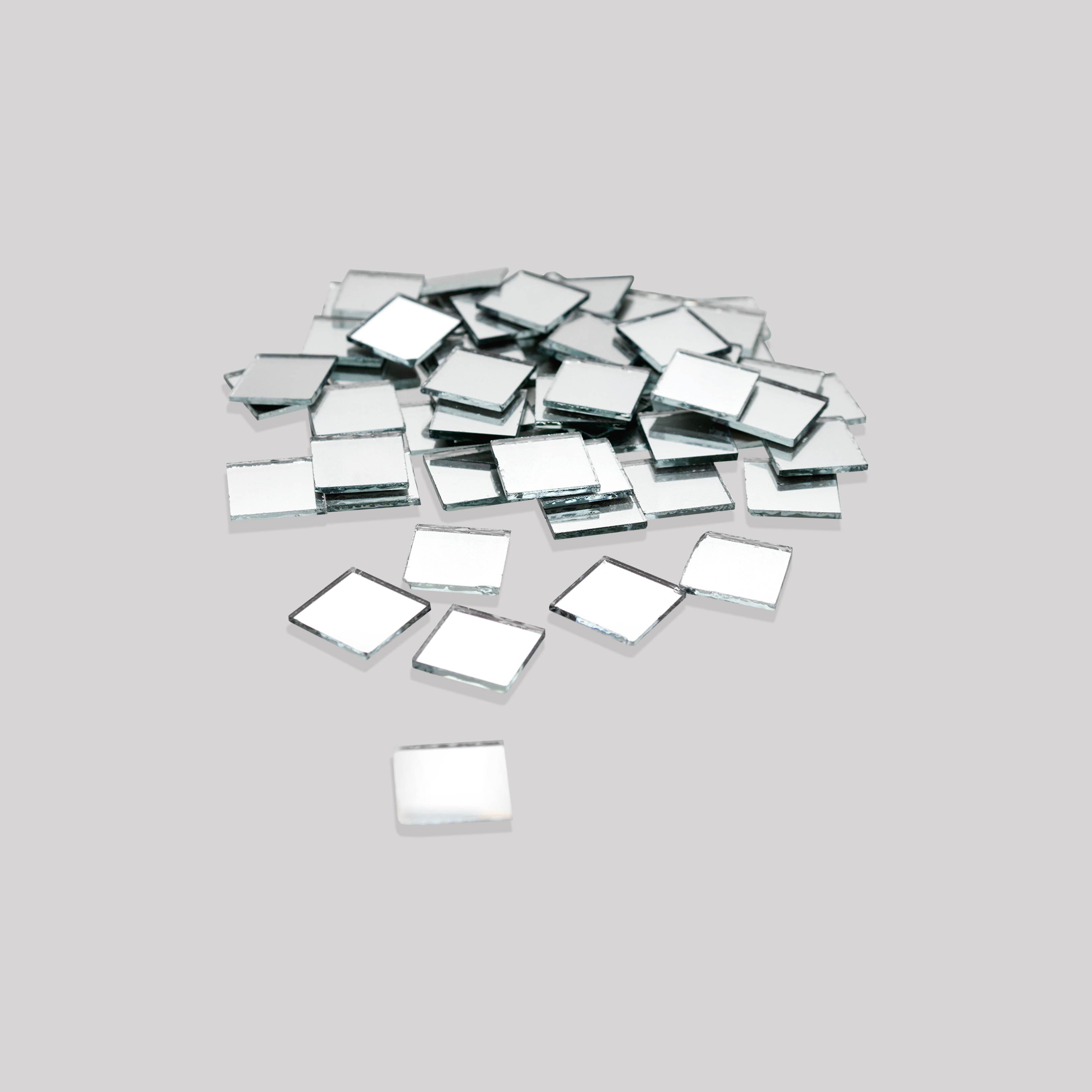 Cut Mirror Square 8Mm 50Gms Approx 262pc