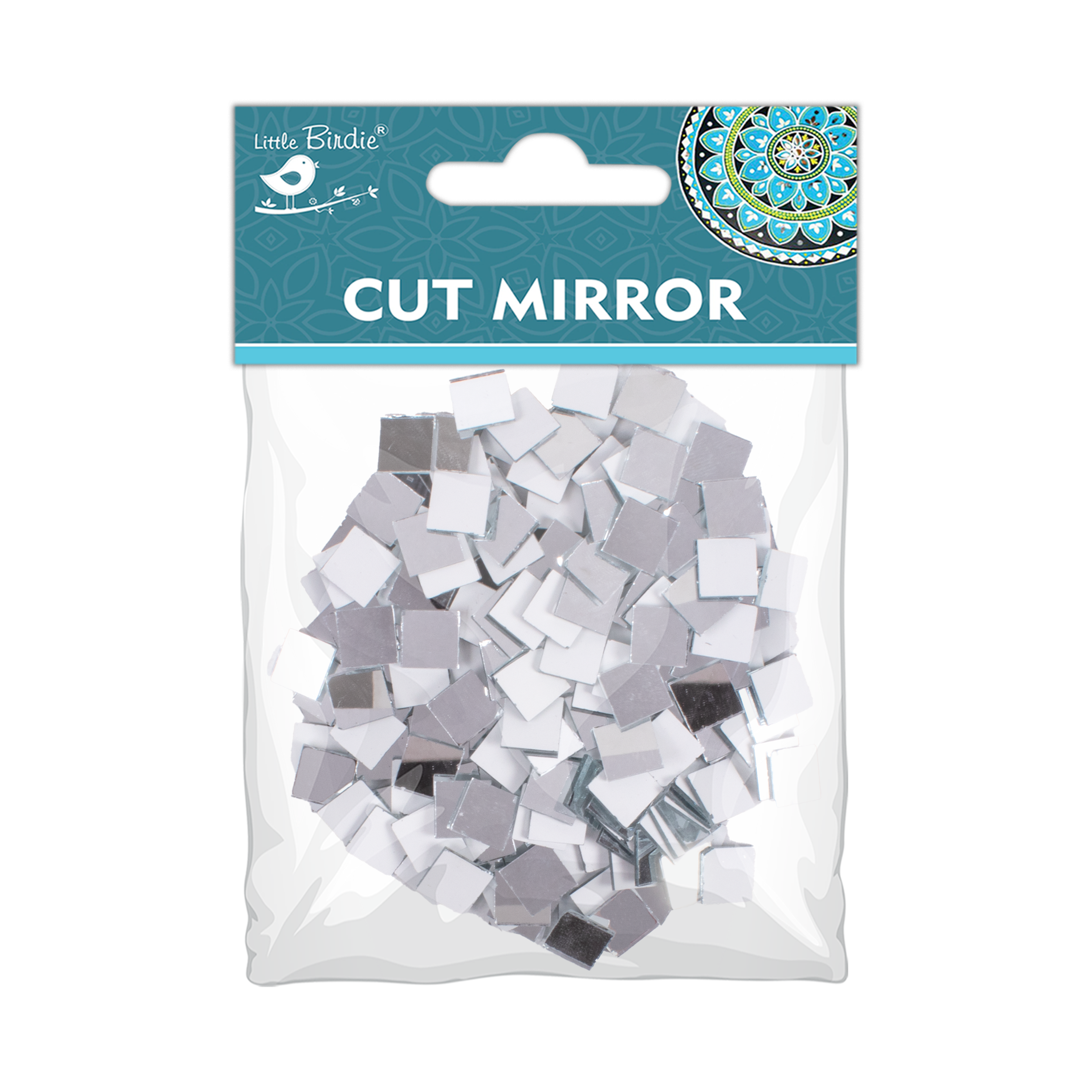 Cut Mirror Square 10Mm 50Gms Approx 182pc