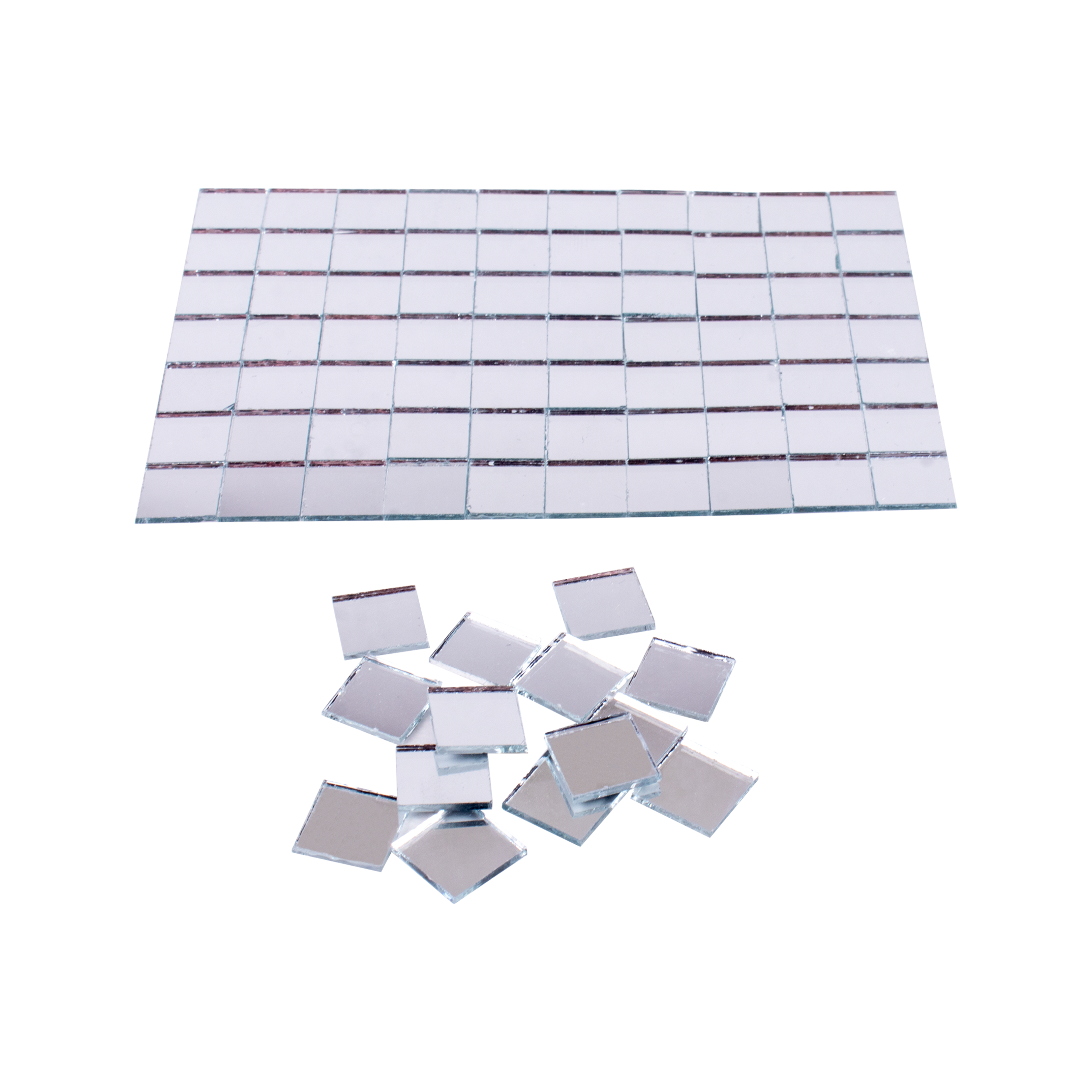Cut Mirror Square 10Mm 50Gms Approx 182pc
