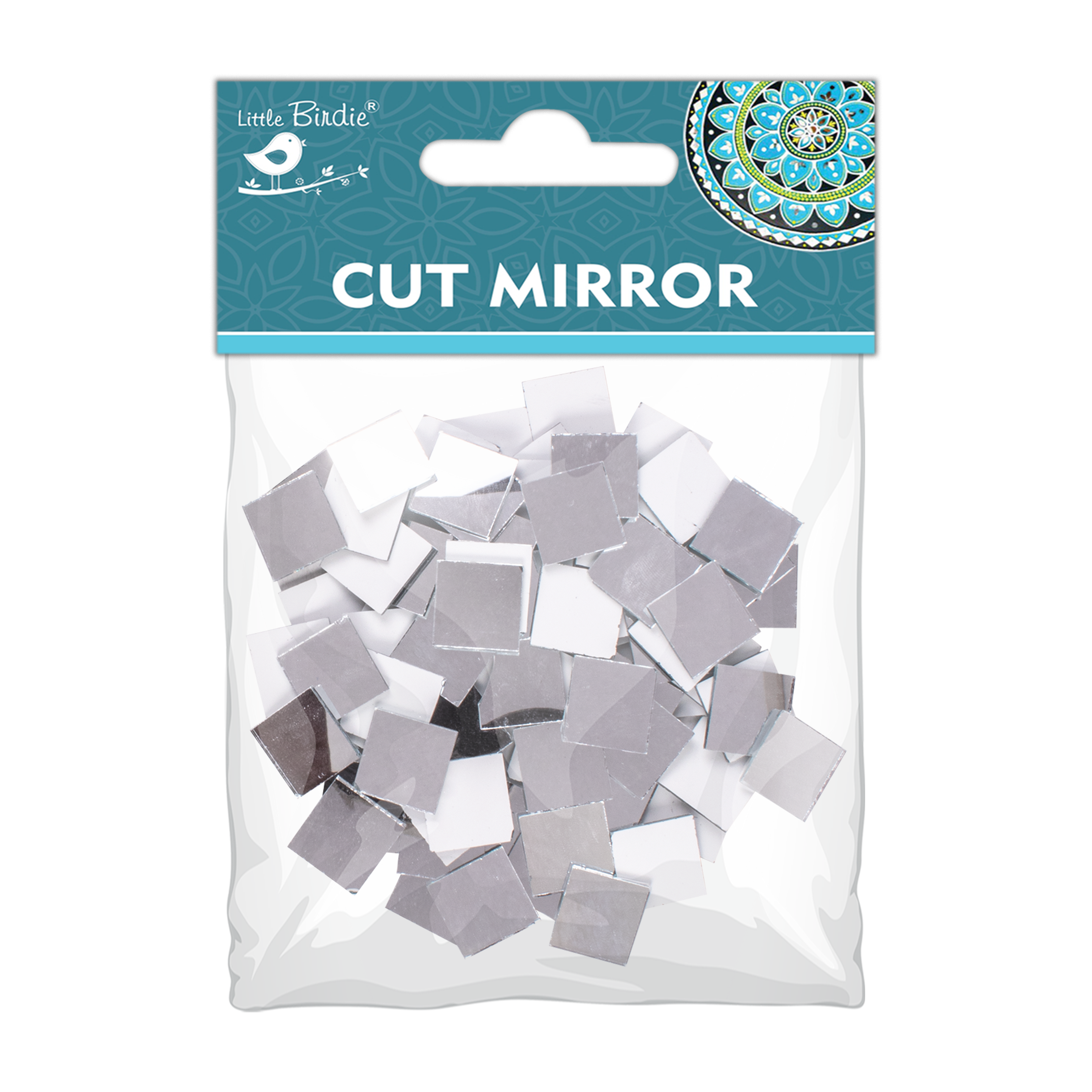Cut Mirror Square 14Mm 50Gms Approx 82pc