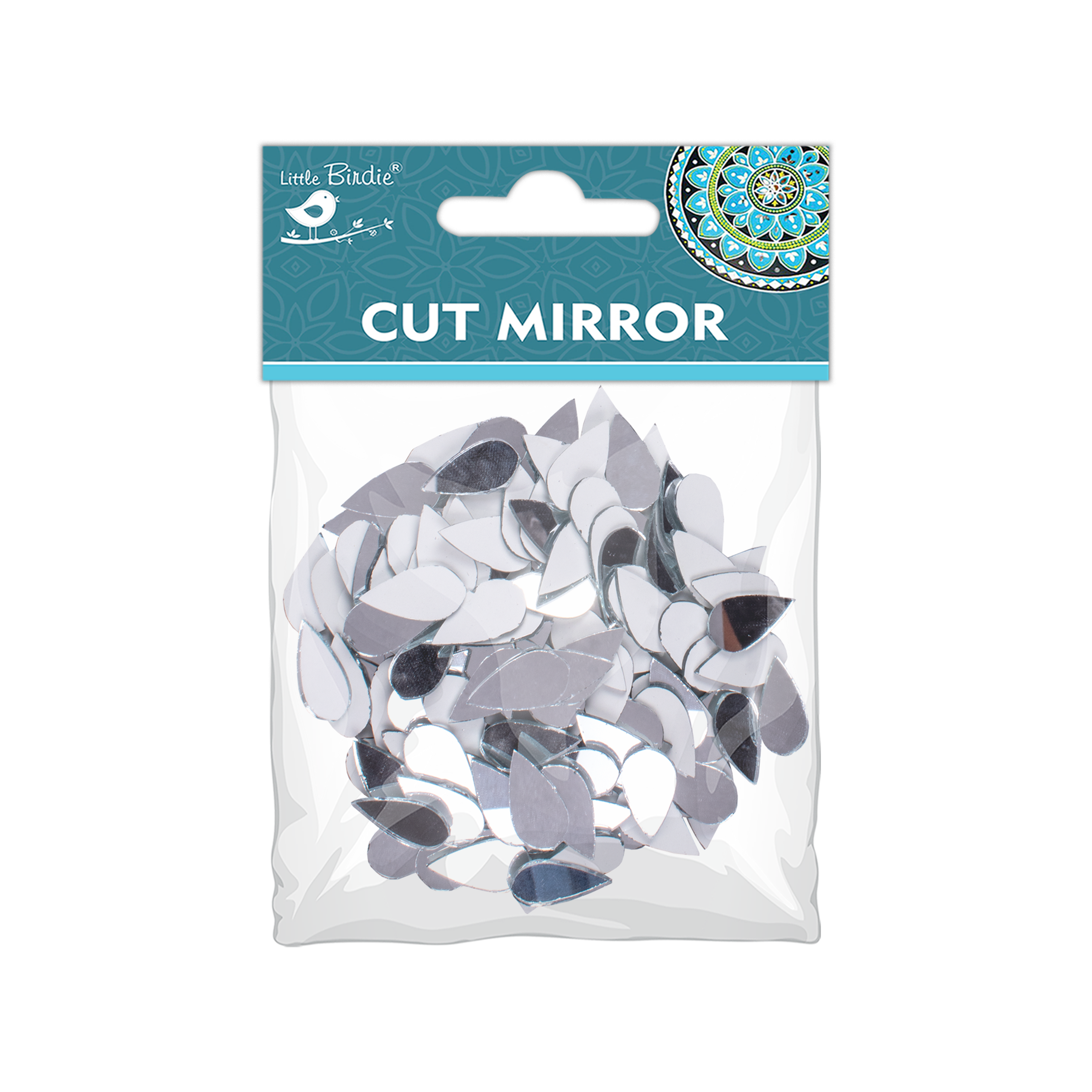 Cut Mirror Drop 12Mm 50Gms Approx 334pc