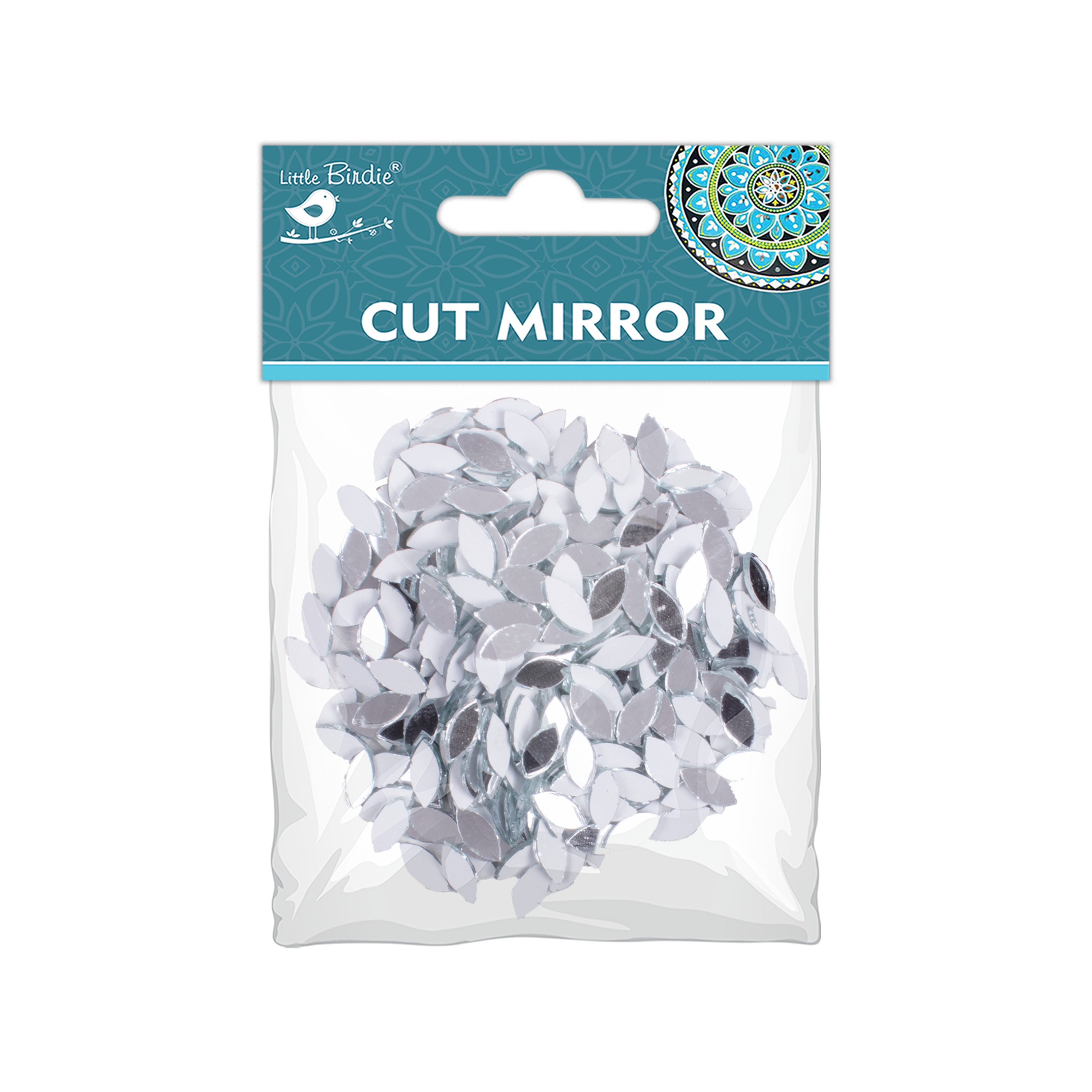 Cut Mirror Leaf 8Mm 50Gms Approx 930pc