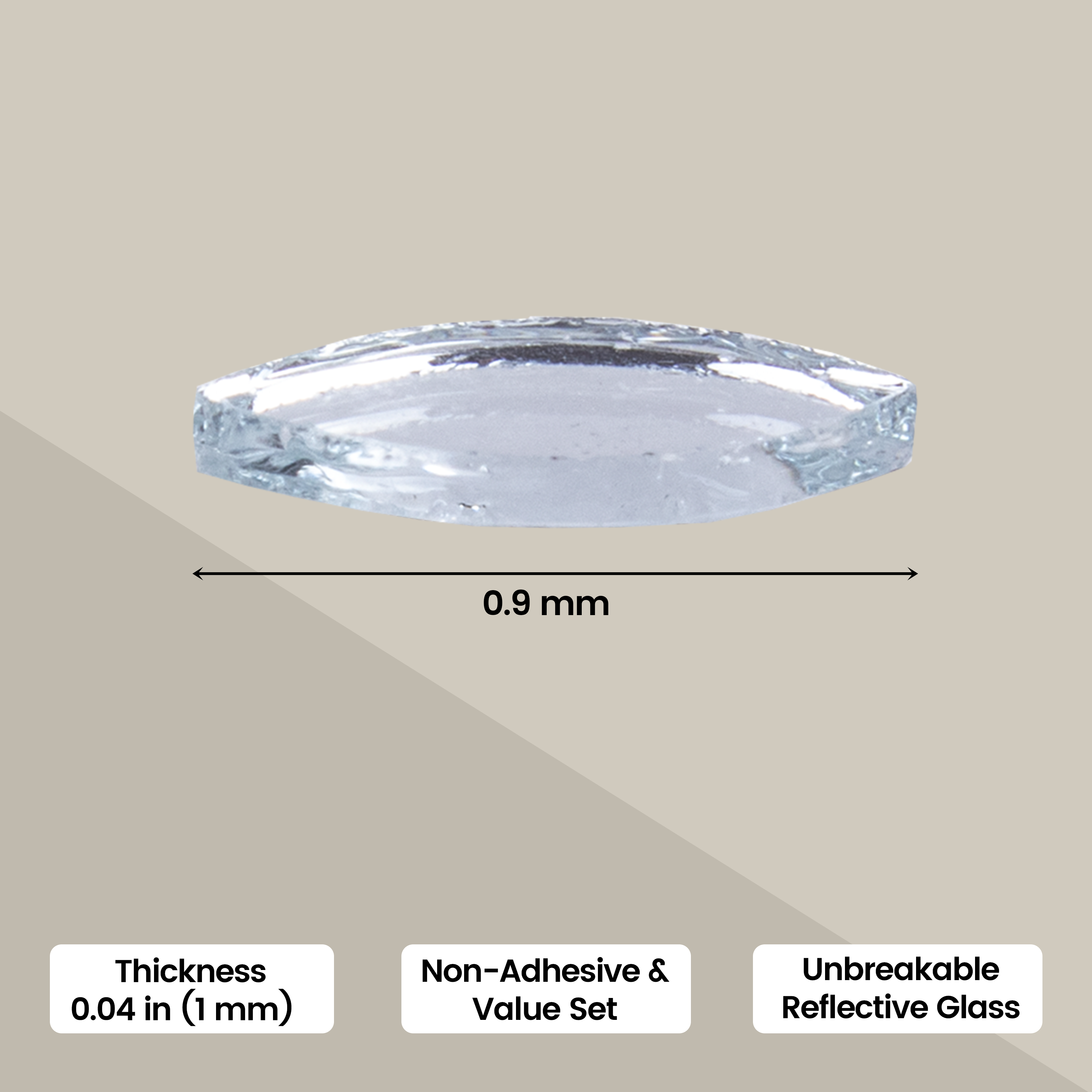 Cut Mirror Leaf 8Mm 50Gms Approx 930pc