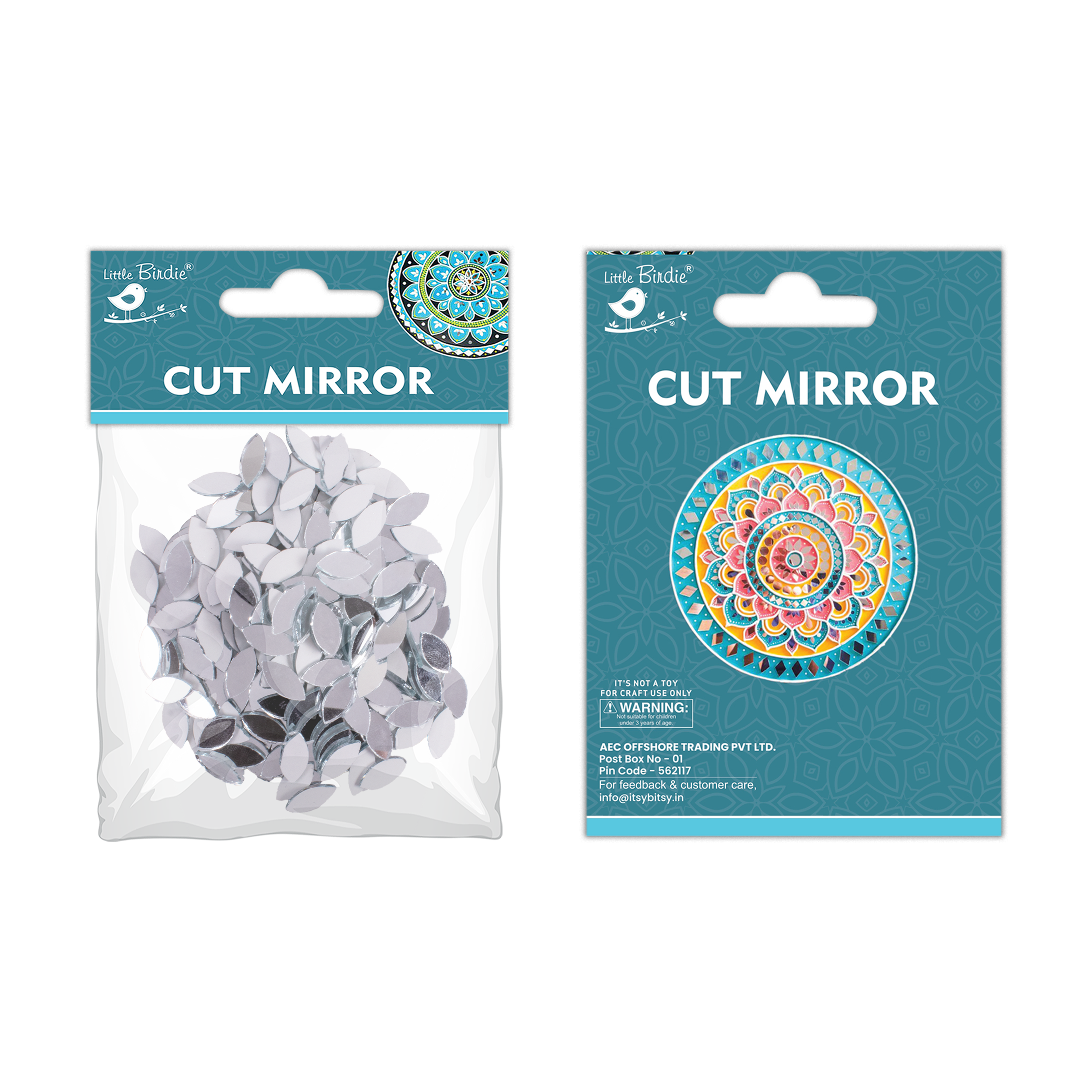 Cut Mirror Leaf 12Mm 50Gms Approx 498pc
