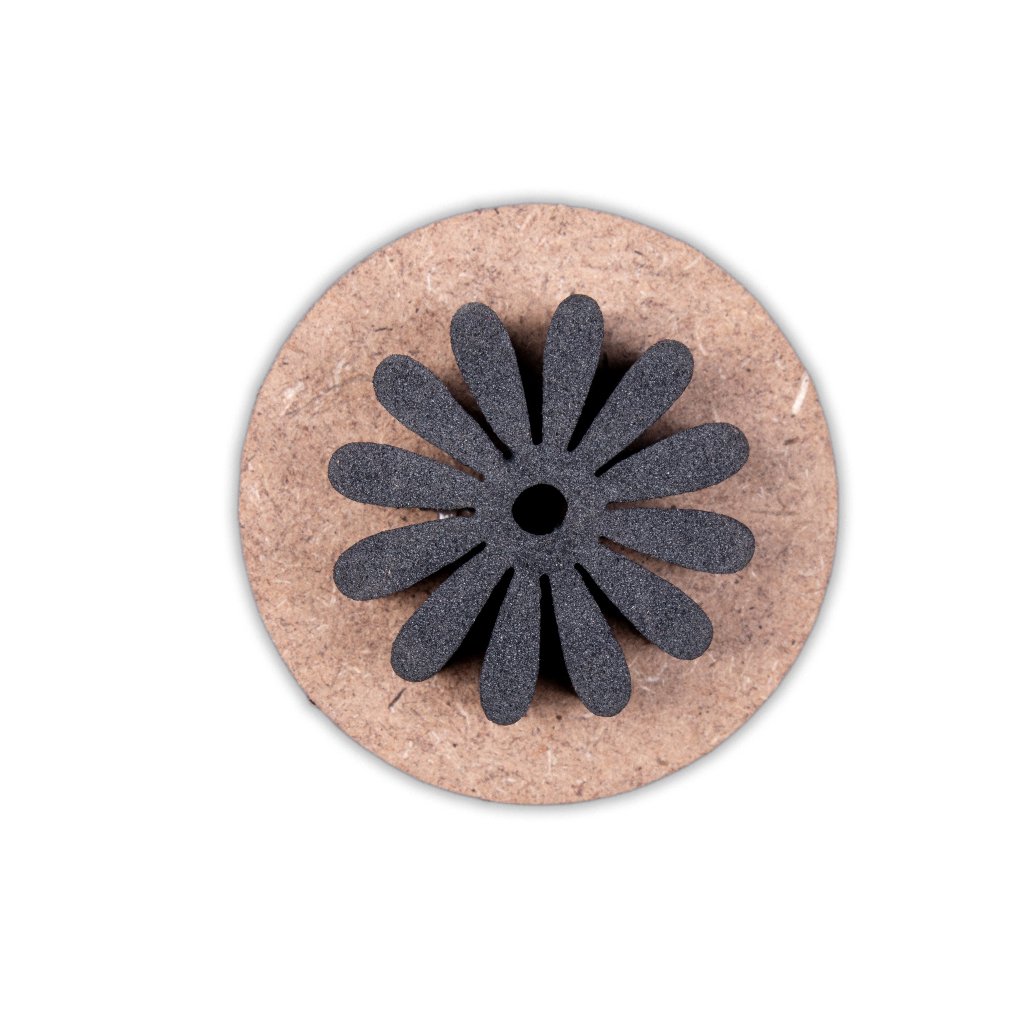 Foam Stamp - English Daisy | 3.5 x 3.5cm | 10mm Thick (MDF Base 5.5mm thick round 5cm dia) 1pc