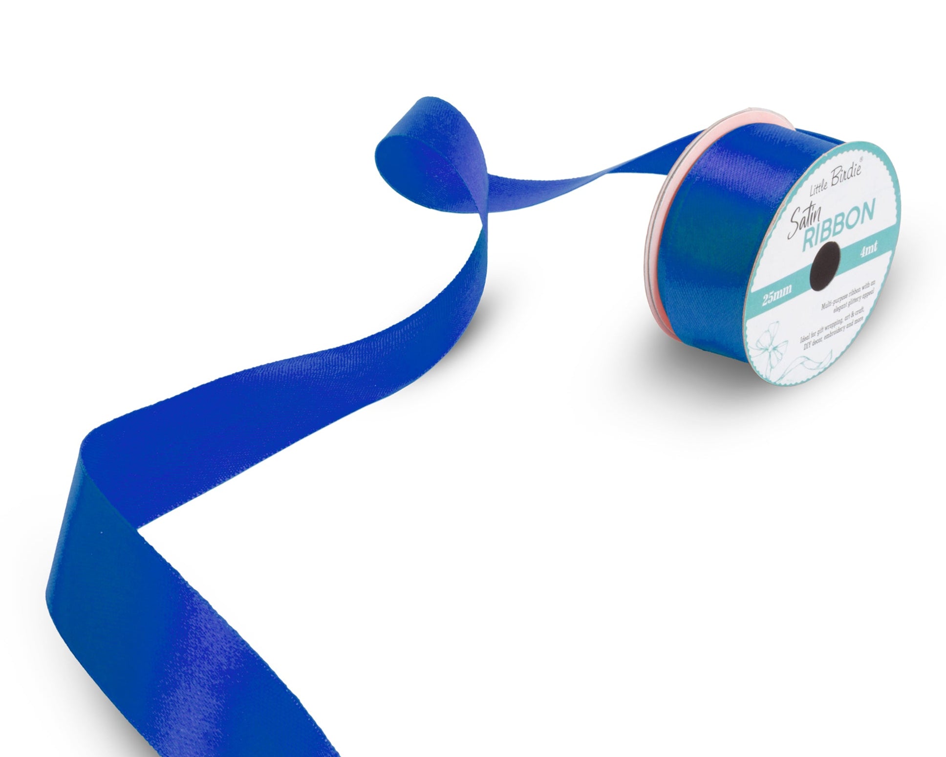 Satin Ribbon | 25mm | Royal Blue | 4 Meters - 1 Roll