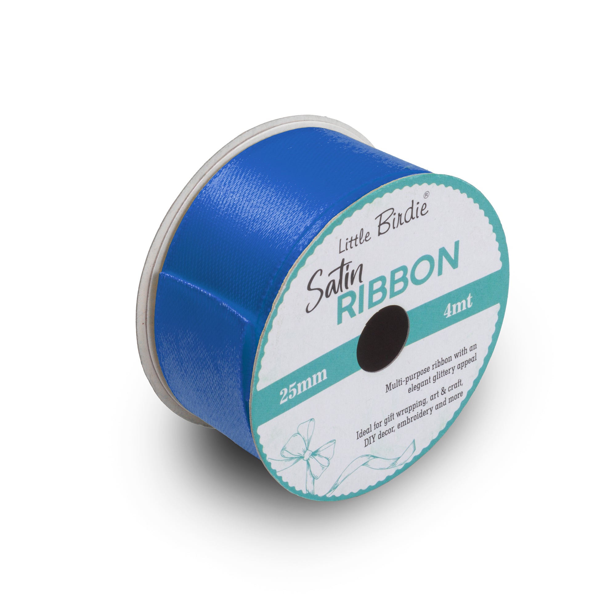 Satin Ribbon | 25mm | Royal Blue | 4 Meters - 1 Roll