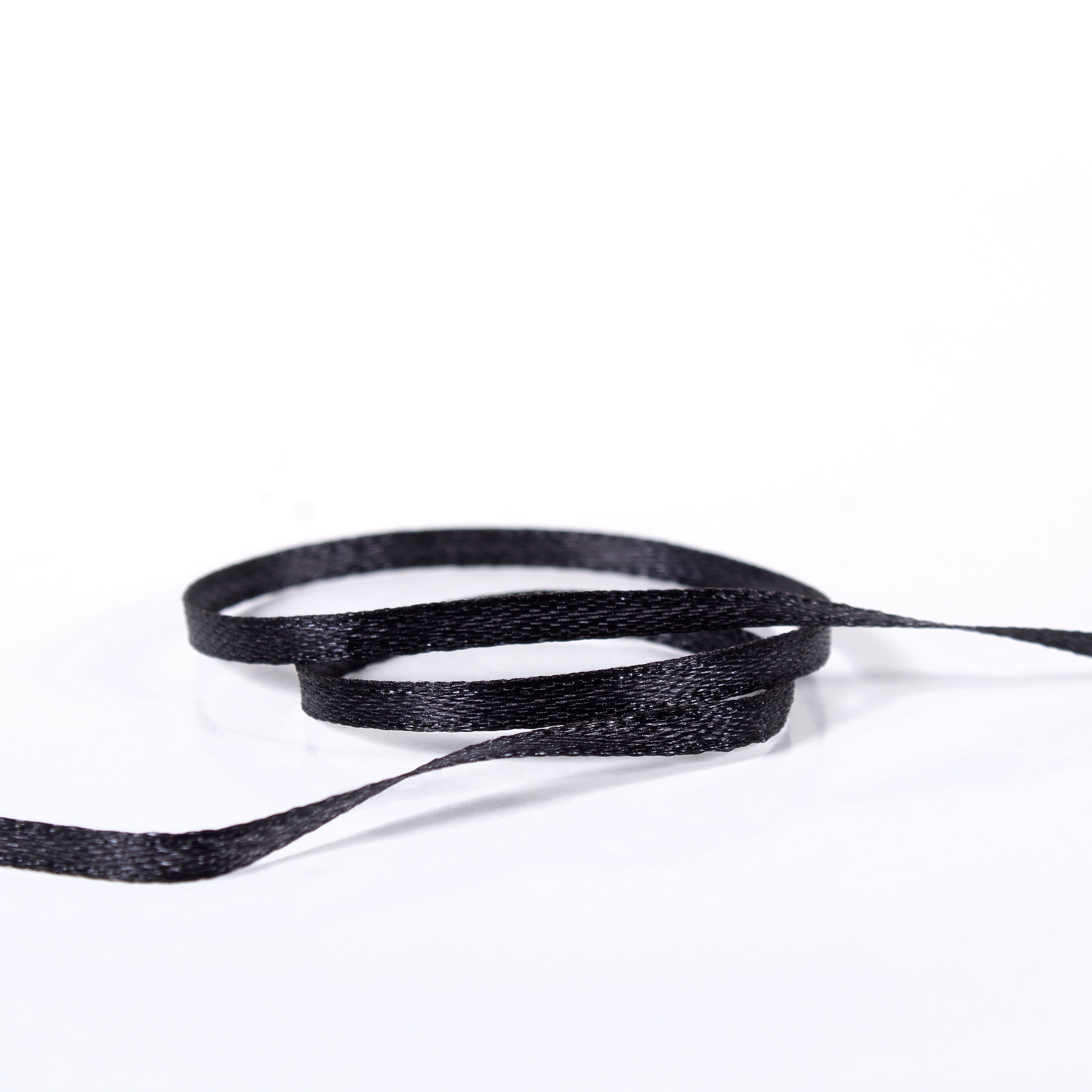 Satin Ribbon 3mm Black 12mtr 1Roll