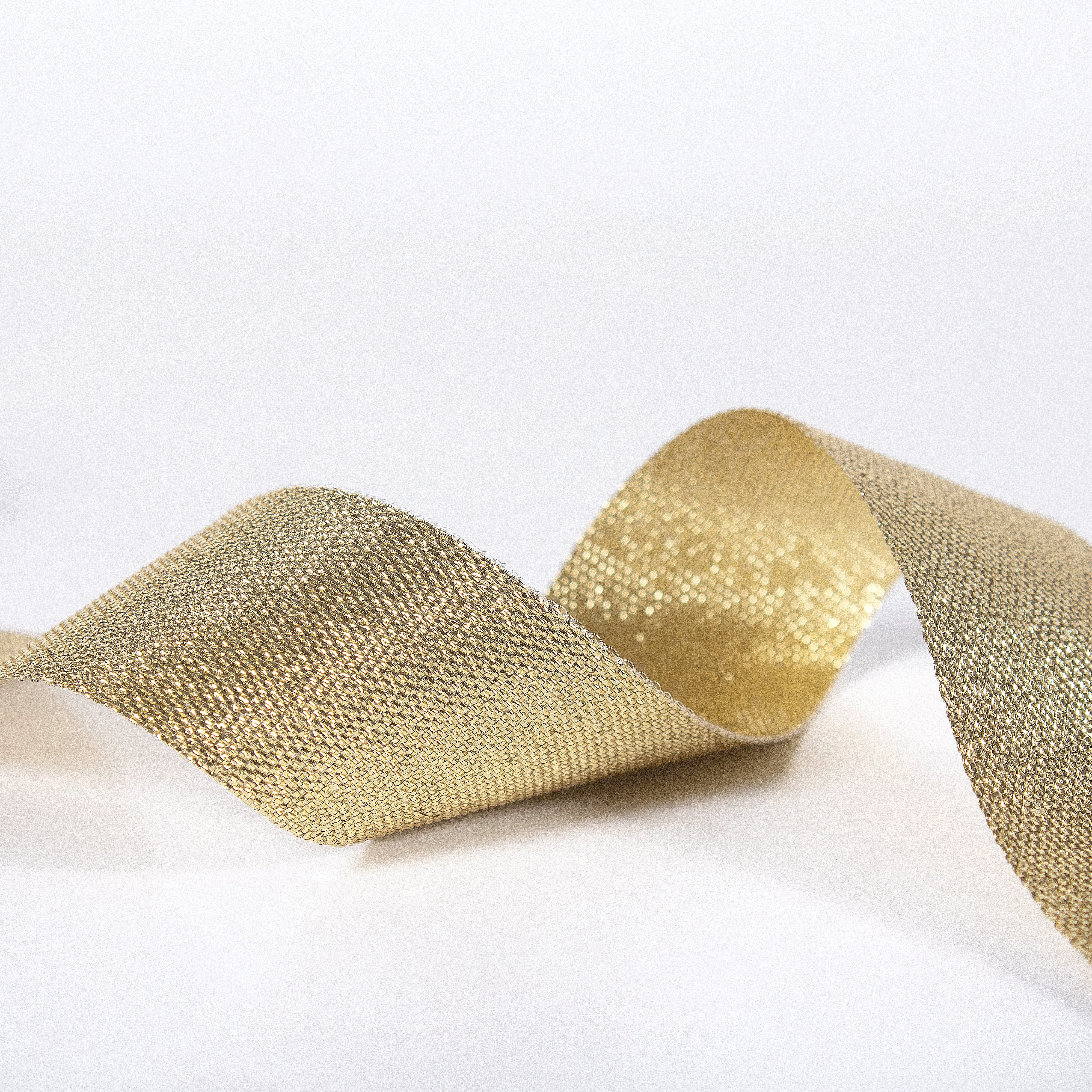 Sparkle Ribbon 25mm Light Gold 2mtr 1Roll