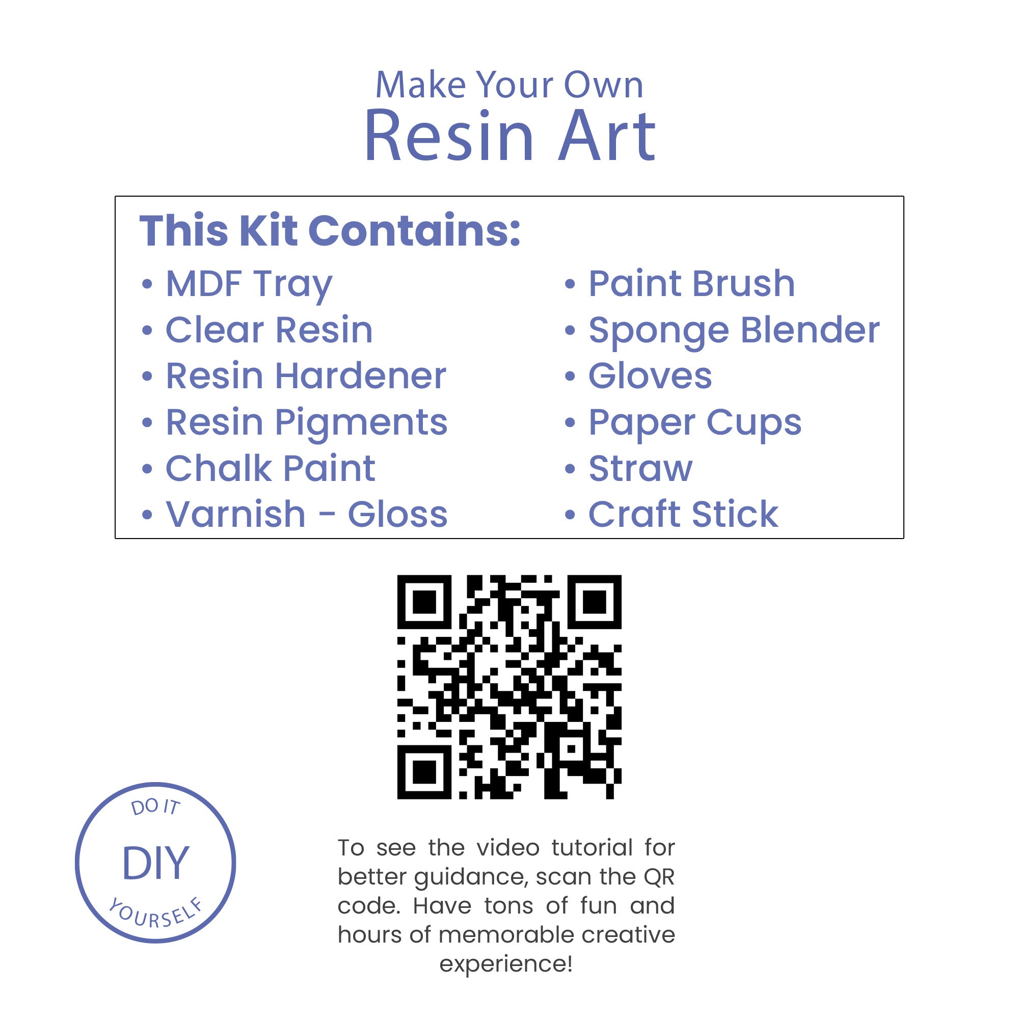 DIY Make Your Own Resin Art Tray Kit 1