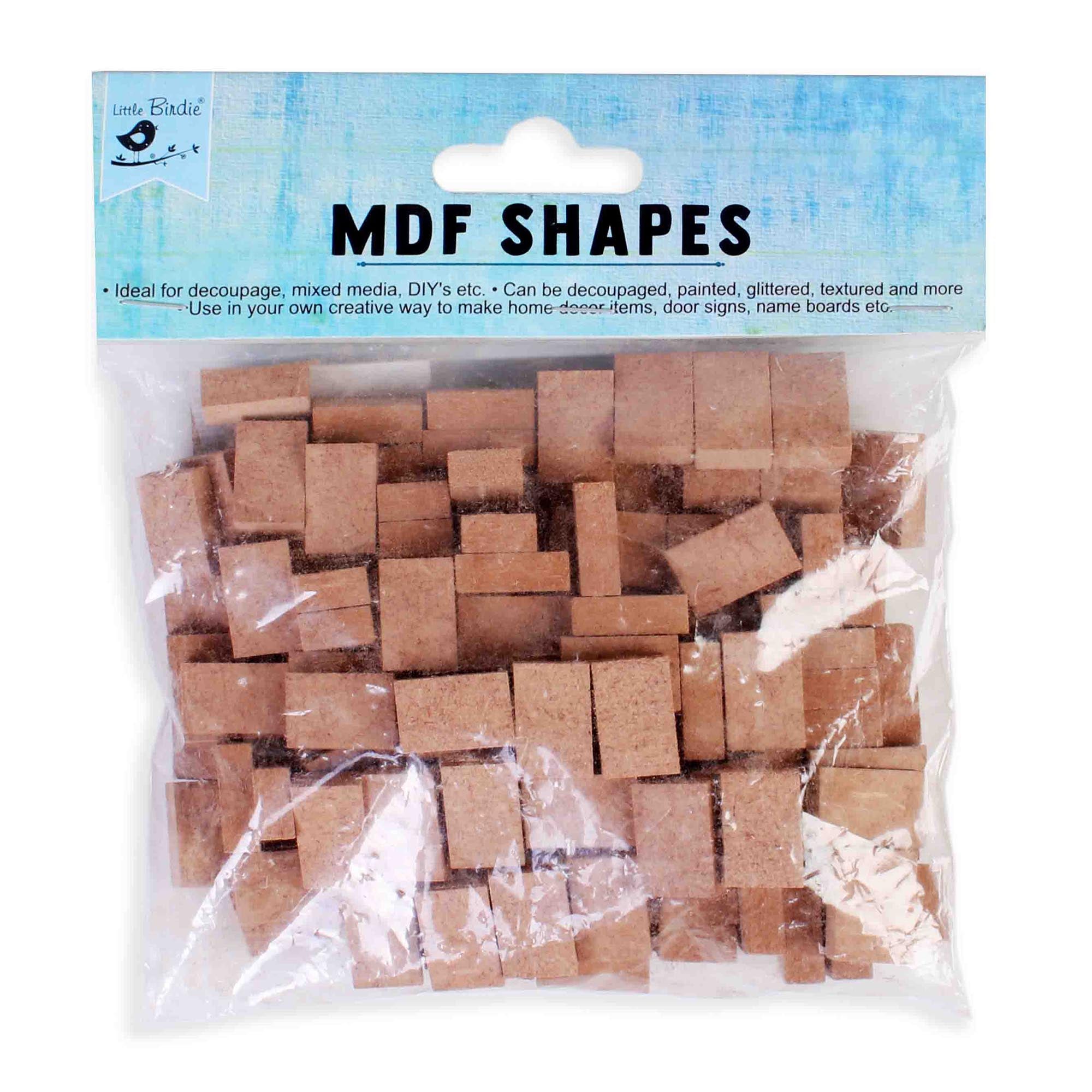 MDF Shapes Rectangle 1 X 1.5Cm 5.5Mm Thick 100G Lb