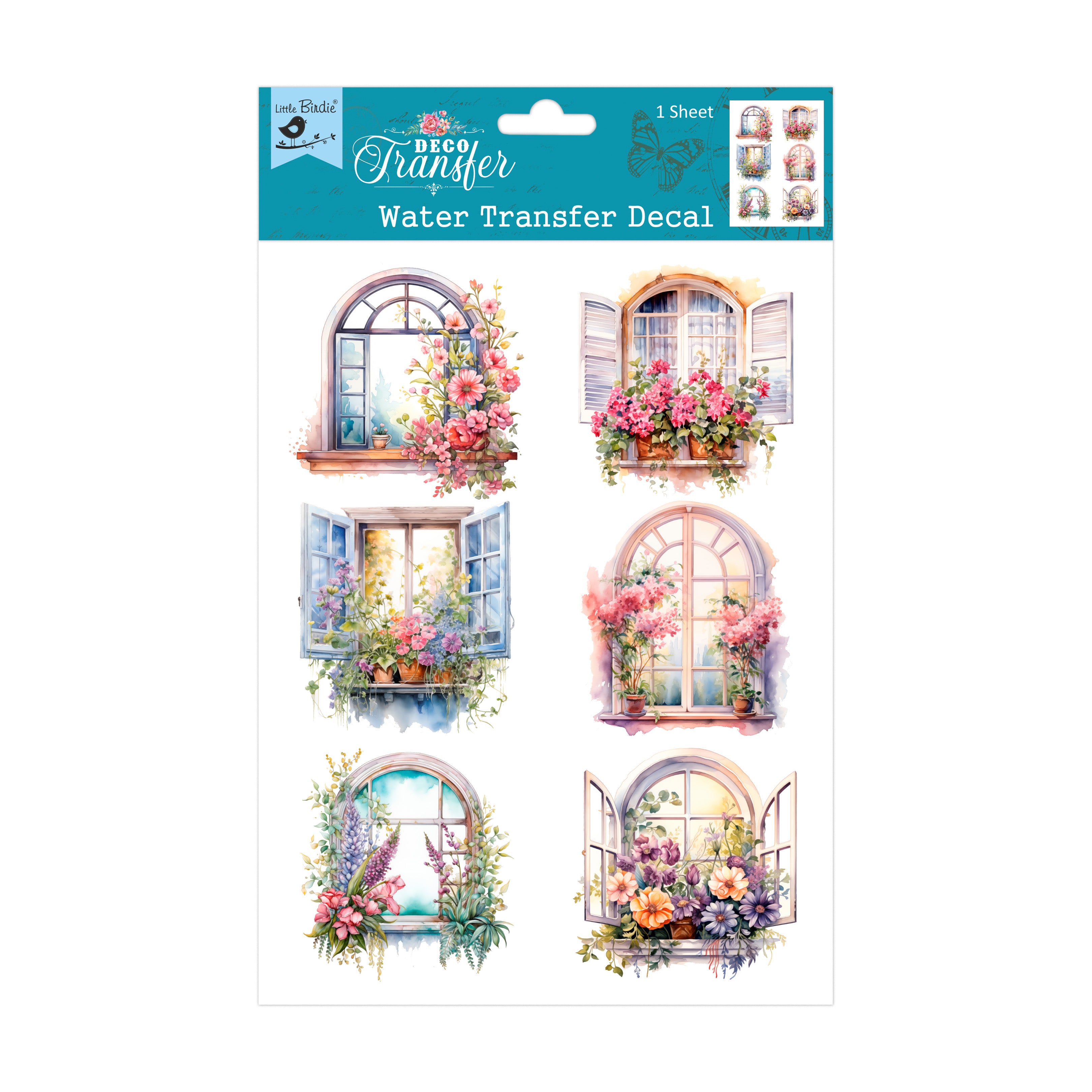 Deco Transfer Sheet Window View 10inch X 7.5inch 1pc