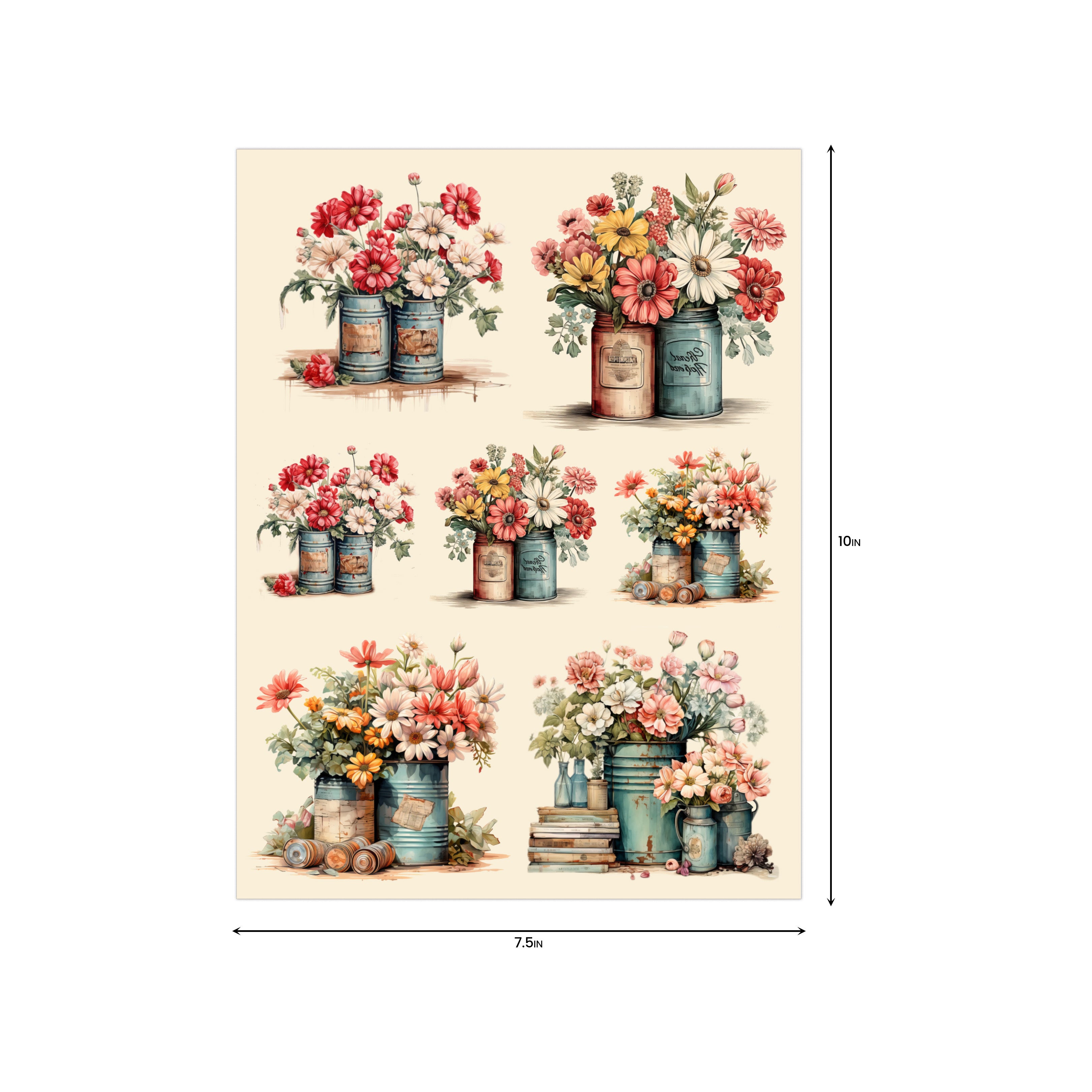 Deco Transfer Sheet Daisy Display 10inch X 7.5inch 1pc