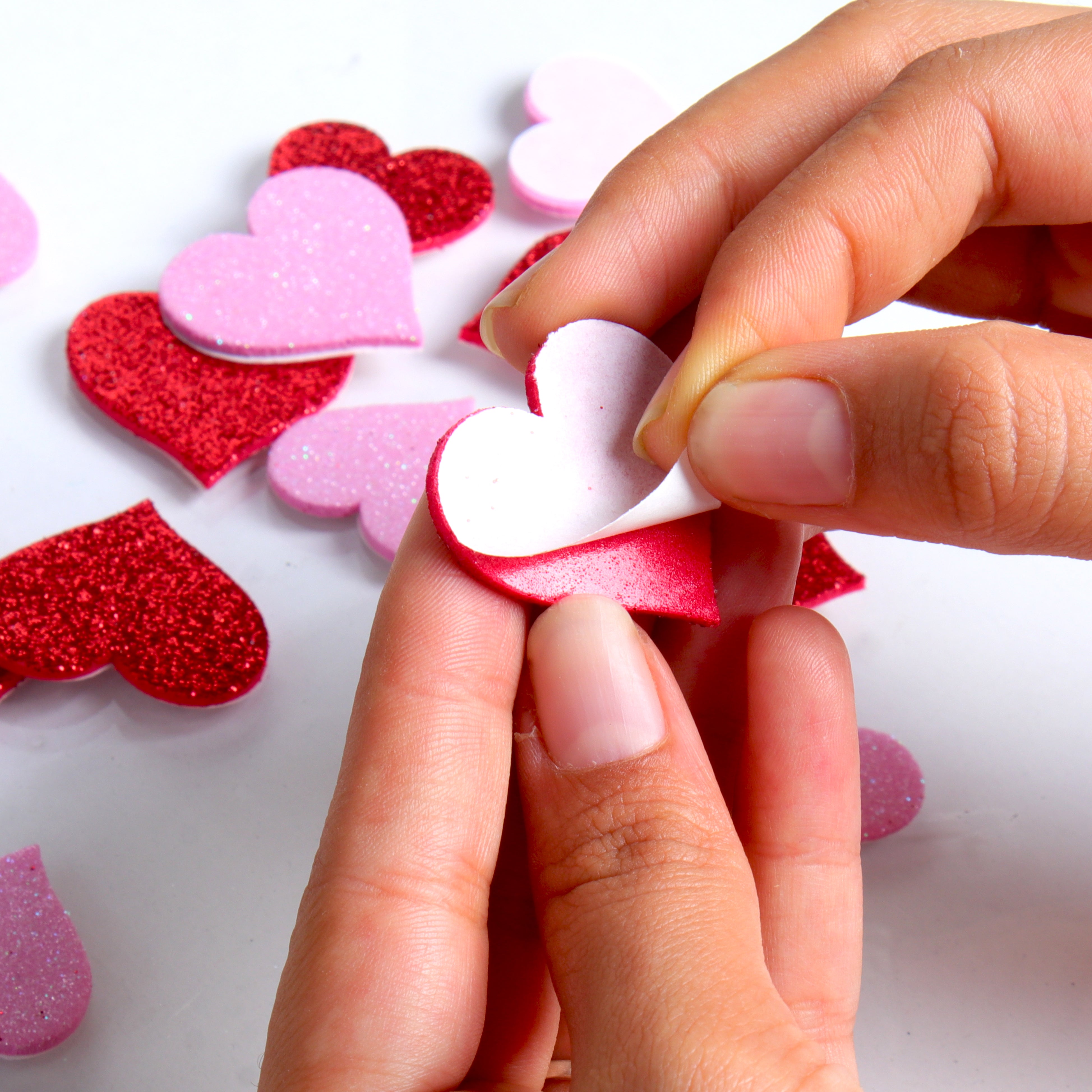 Fun Foam Stickers Hearts 48Pcs