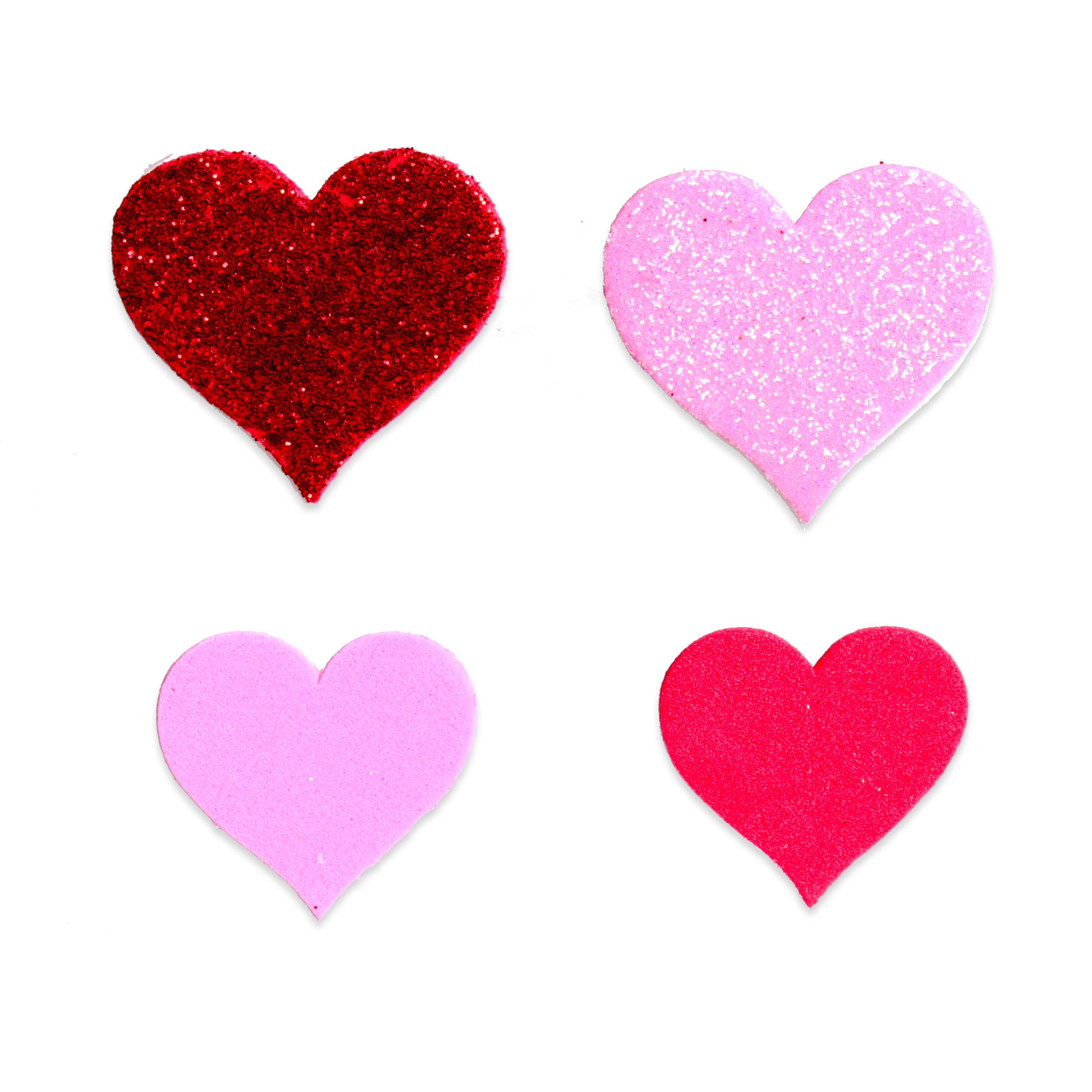 Fun Foam Stickers Hearts 48Pcs