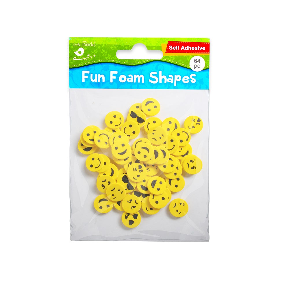 Fun Foam Stickers Emoji 64Pcs