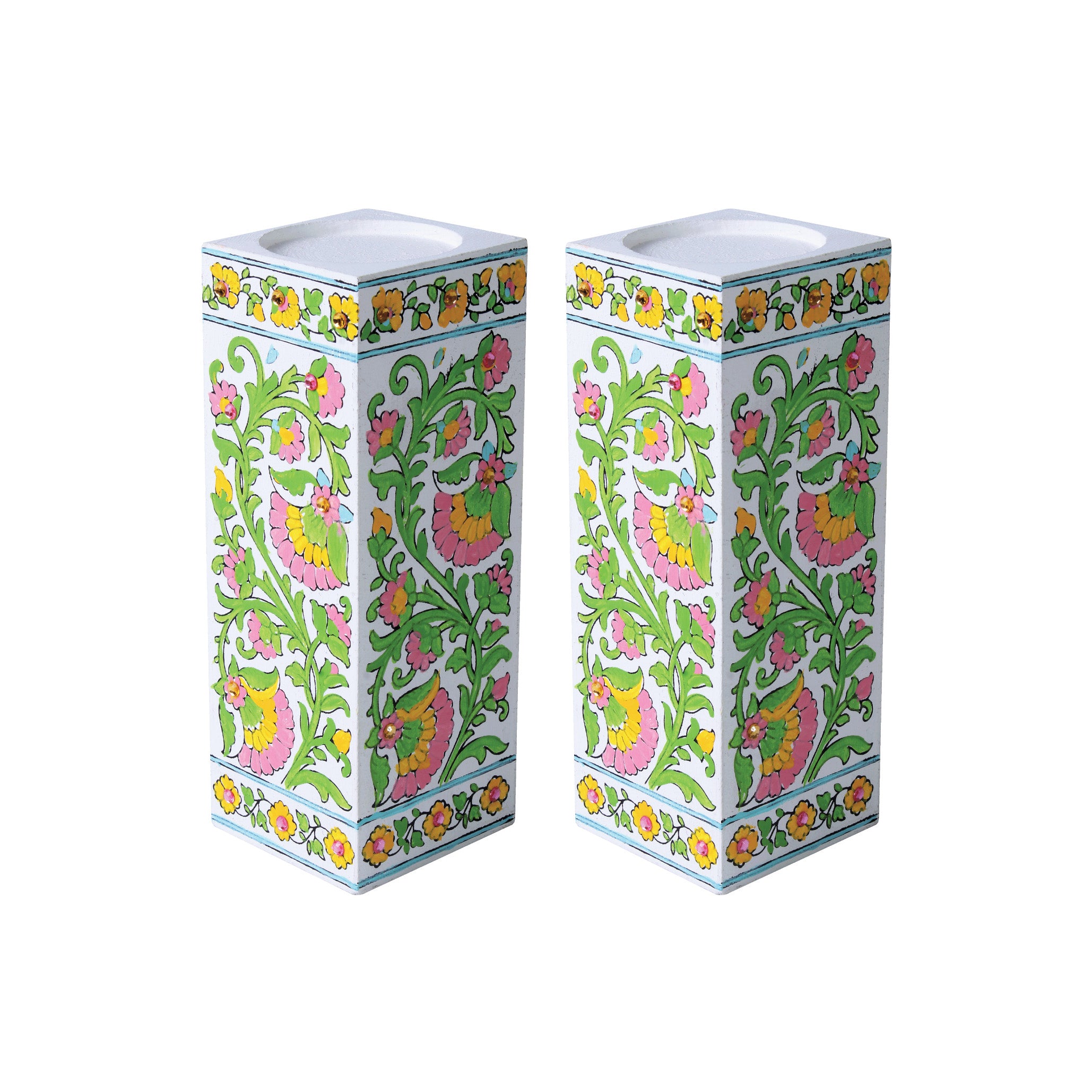 Preprinted Tea Light Candle holder Kit Makes 2pc - Gift Of Creativity