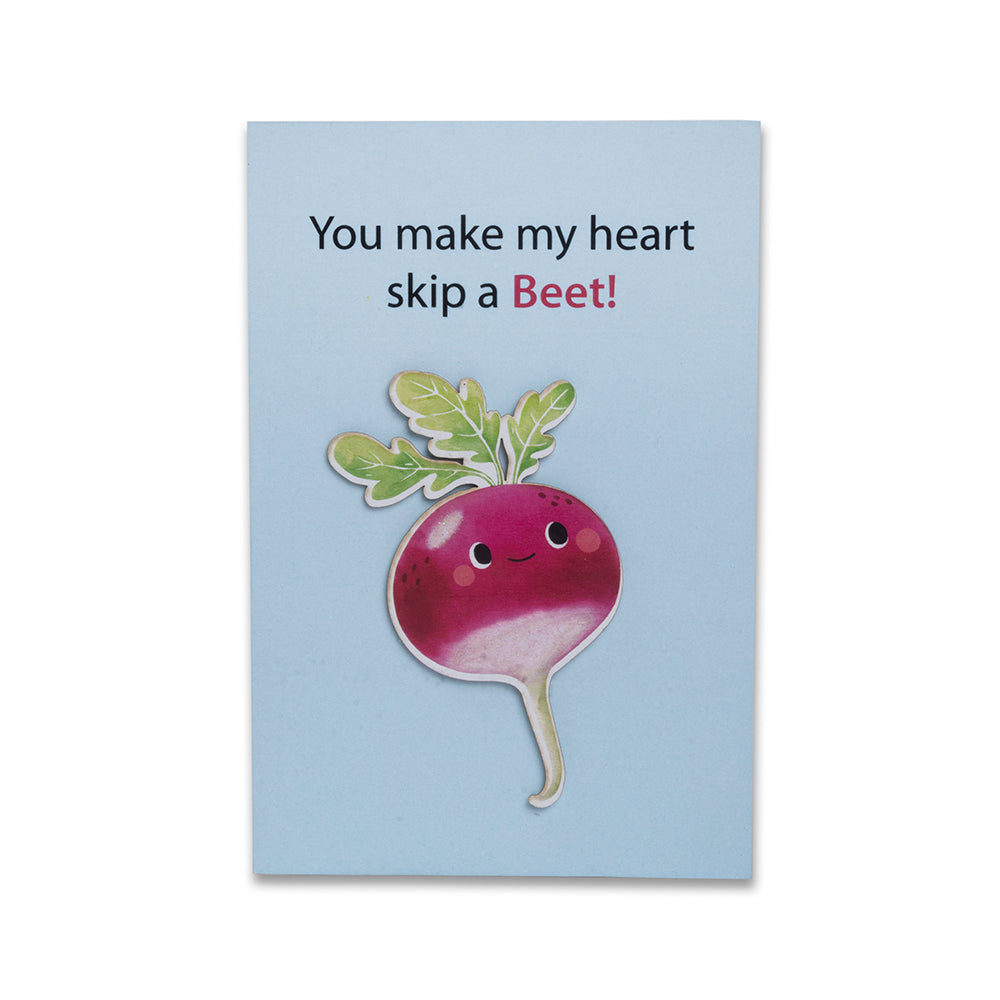 3D Greeting Card & Envelope Skip a beet 4 X 6inch