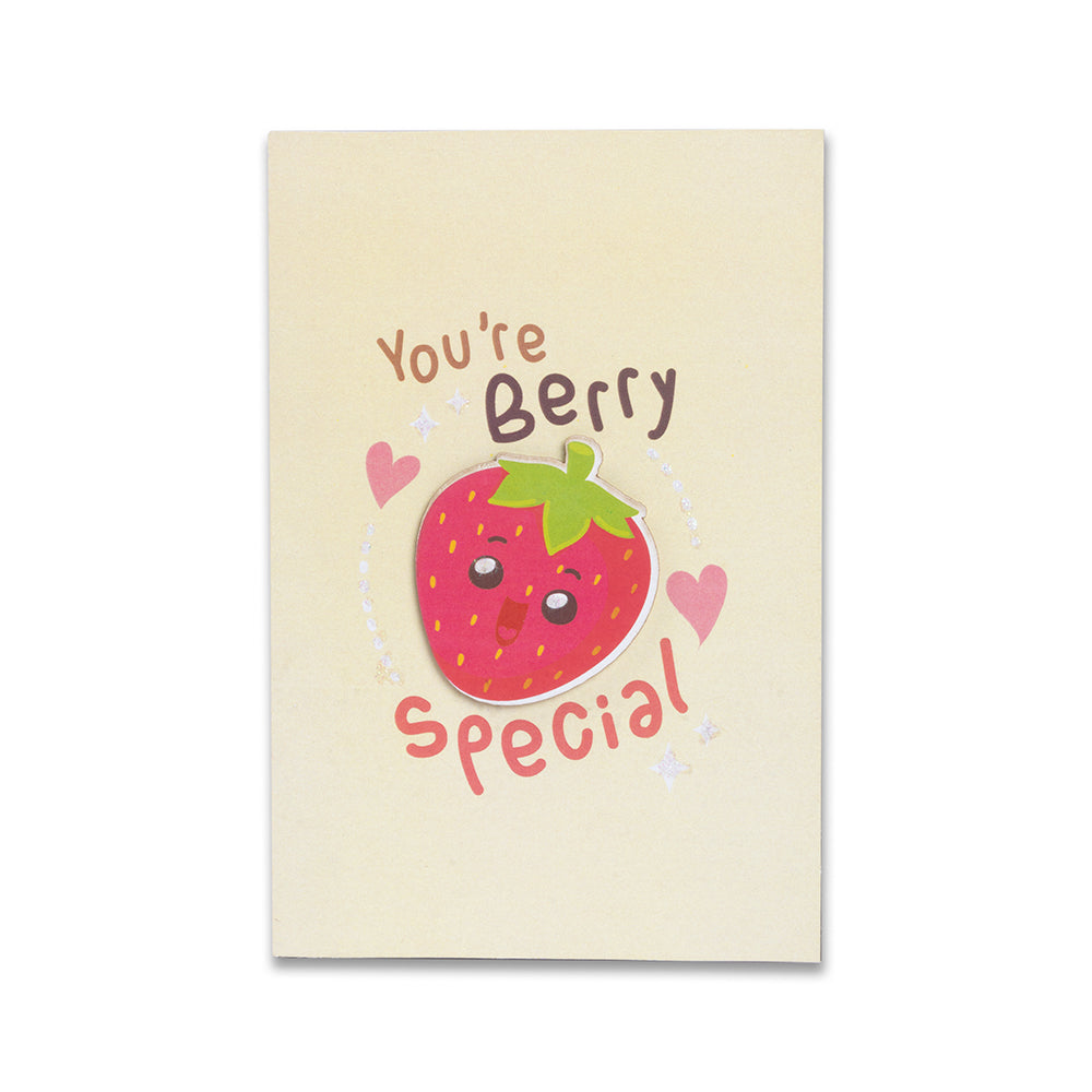 3D Greeting Card & Envelope Berry Special 4 X 6inch