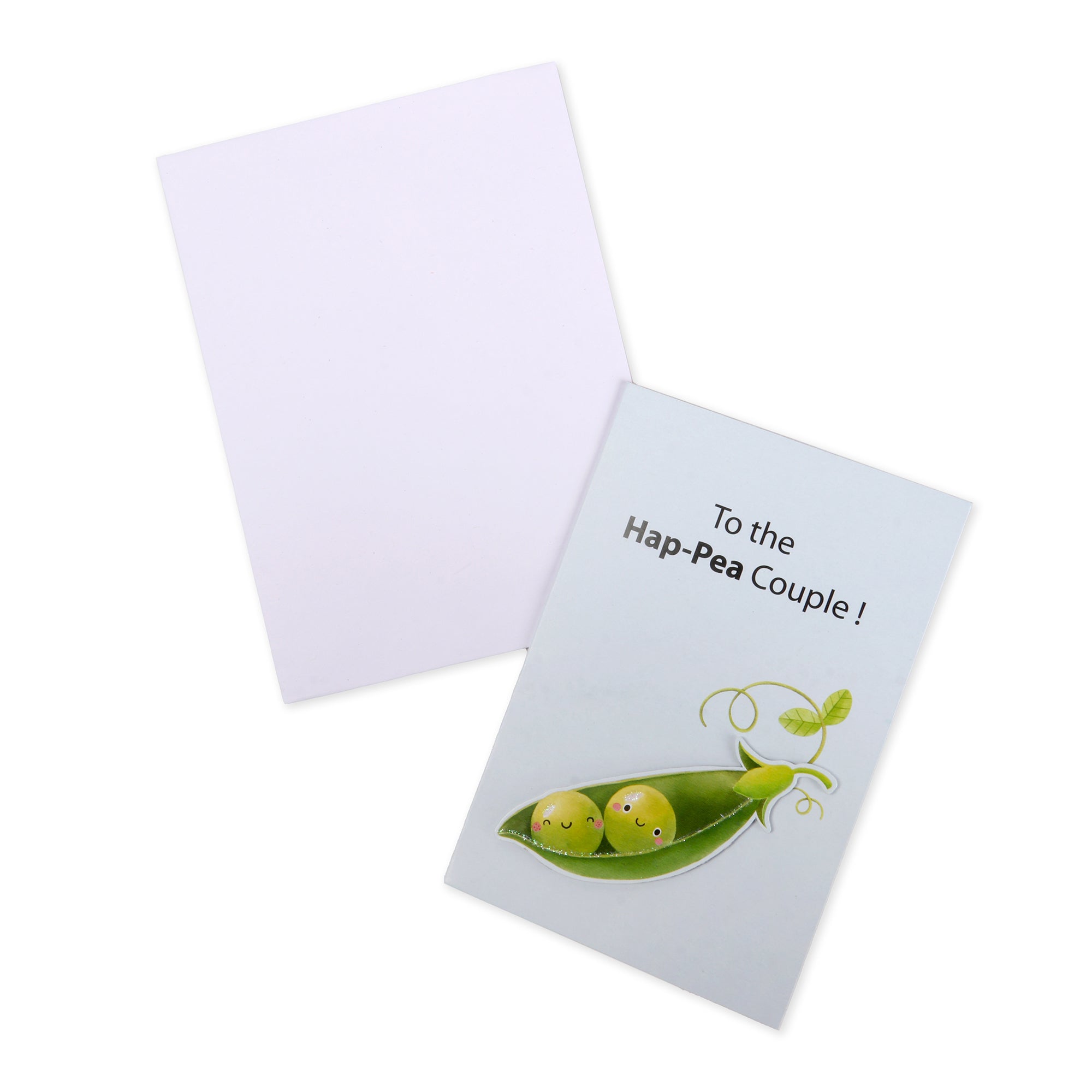 3D Greeting Card & Envelope | Hap-pea couple | 4 X 6inch