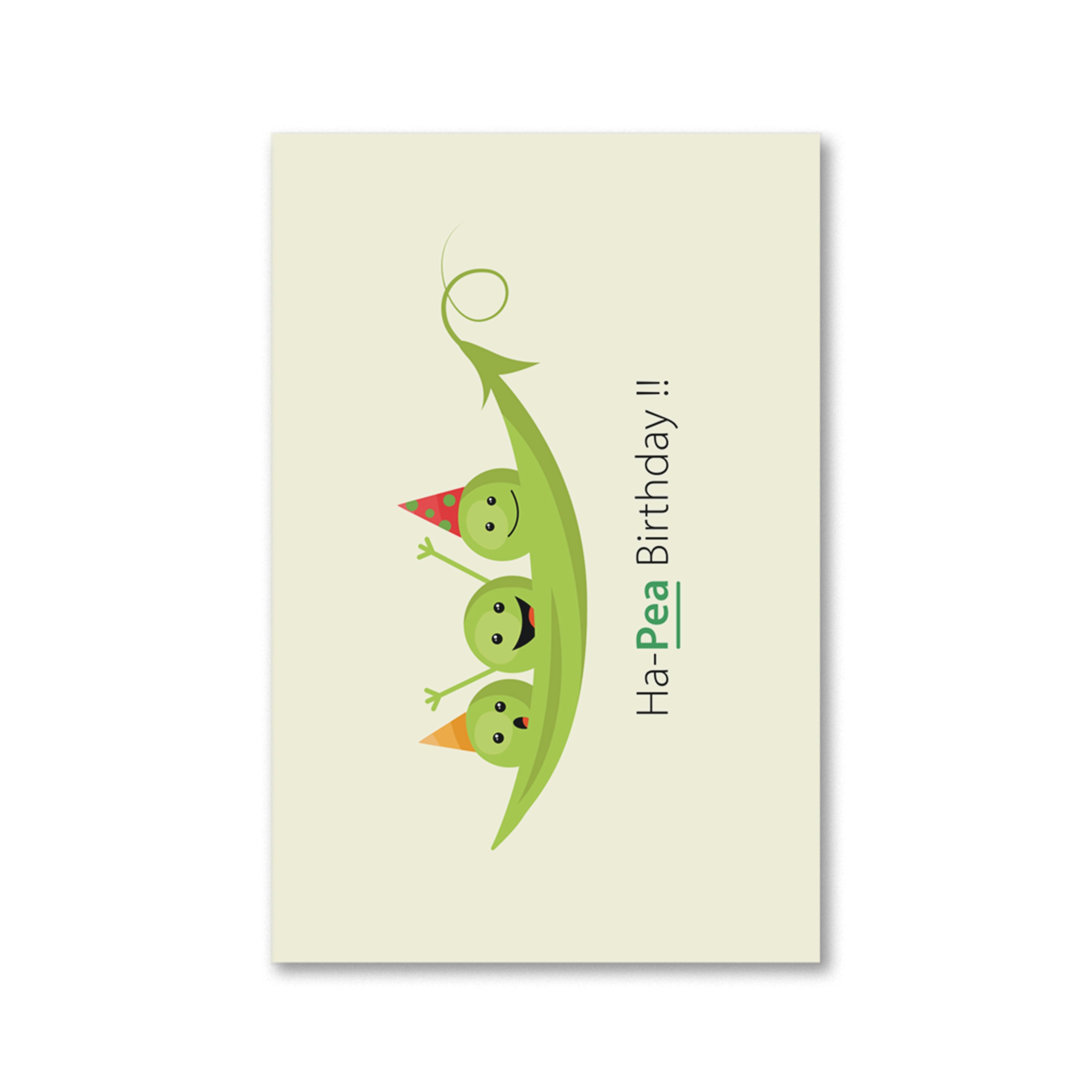 3D Greeting Card & Envelope Ha-pea Birthday 4 X 6inch