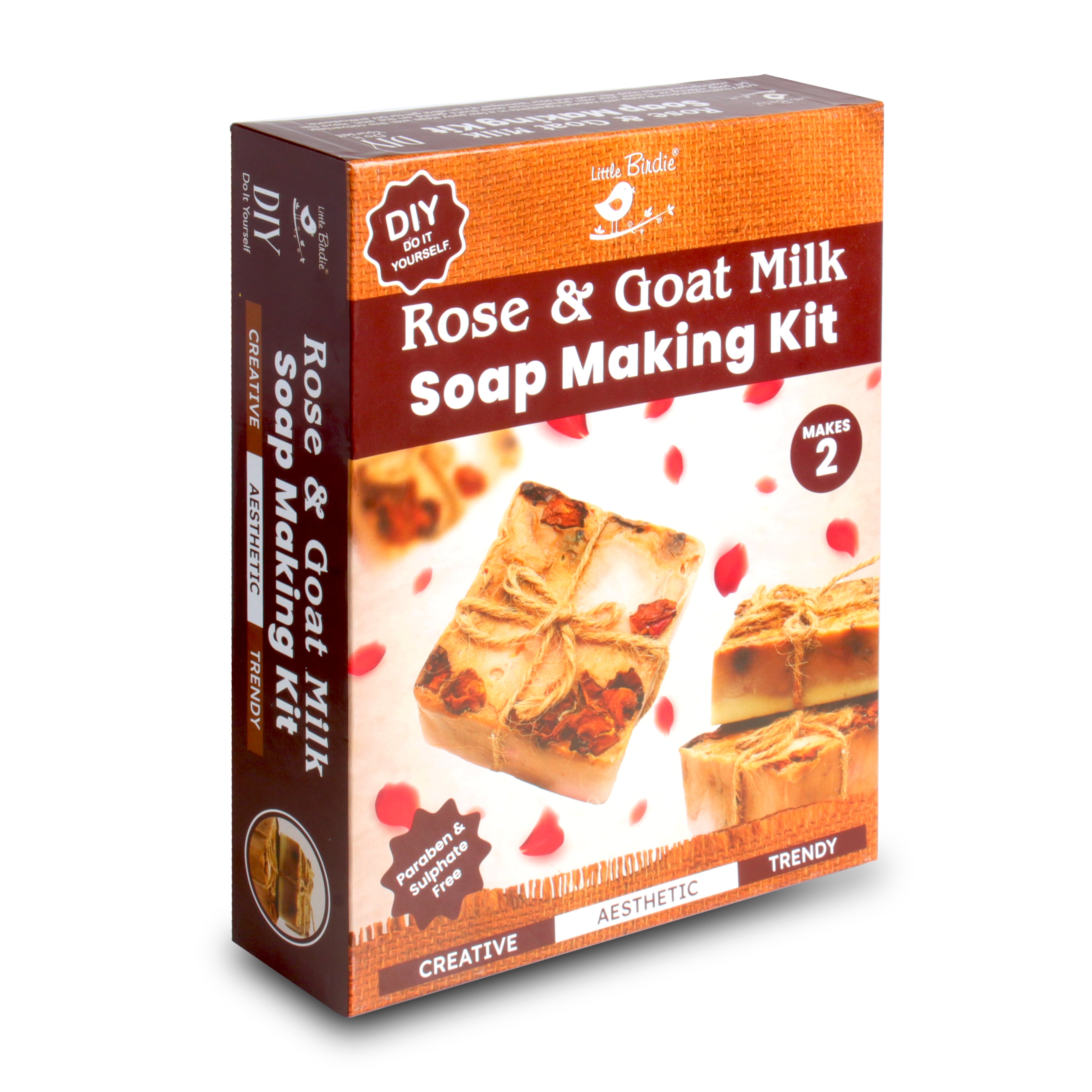 DIY Rose And Goat Milk Soap Making Kit 1Box
