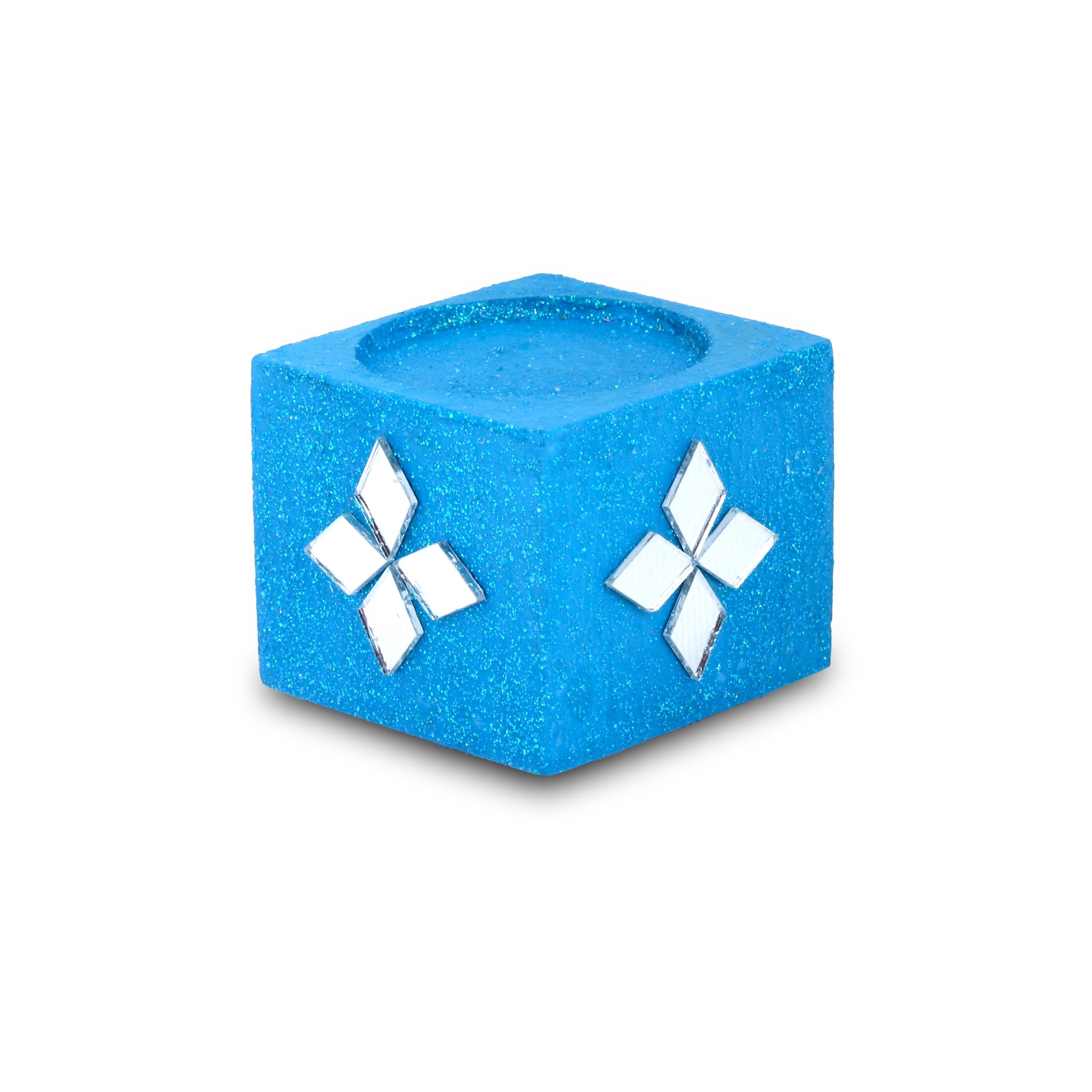 Mirror Art Tealight Holder Florista 1.5inch 1pc ( Candle Included 1pc)