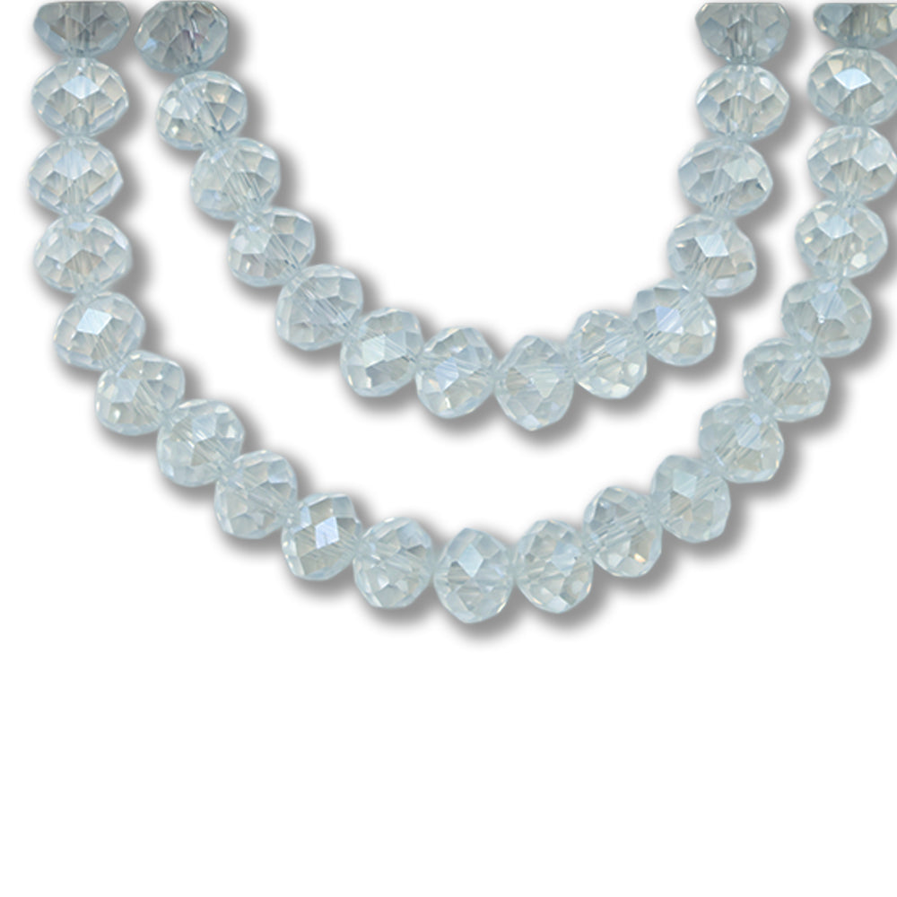 Fire Polished Beads Clear Crystal 8mm 1 String