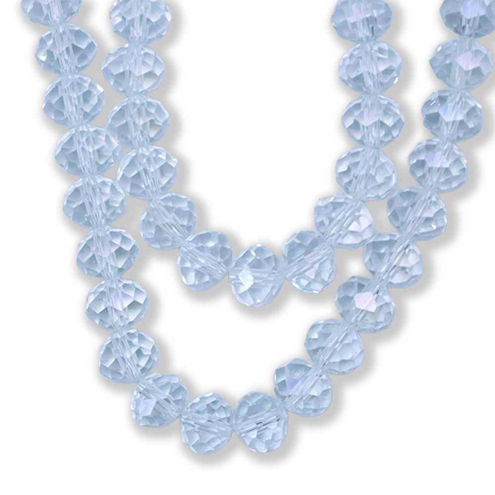 Fire Polished Beads Clear Crystal 8mm 1 String