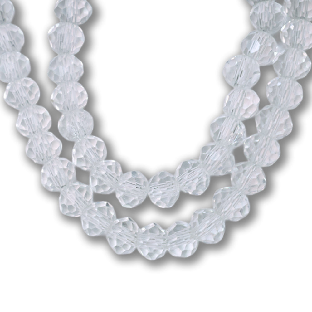 Fire Polished Beads Clear Crystal 6mm-1 1 String