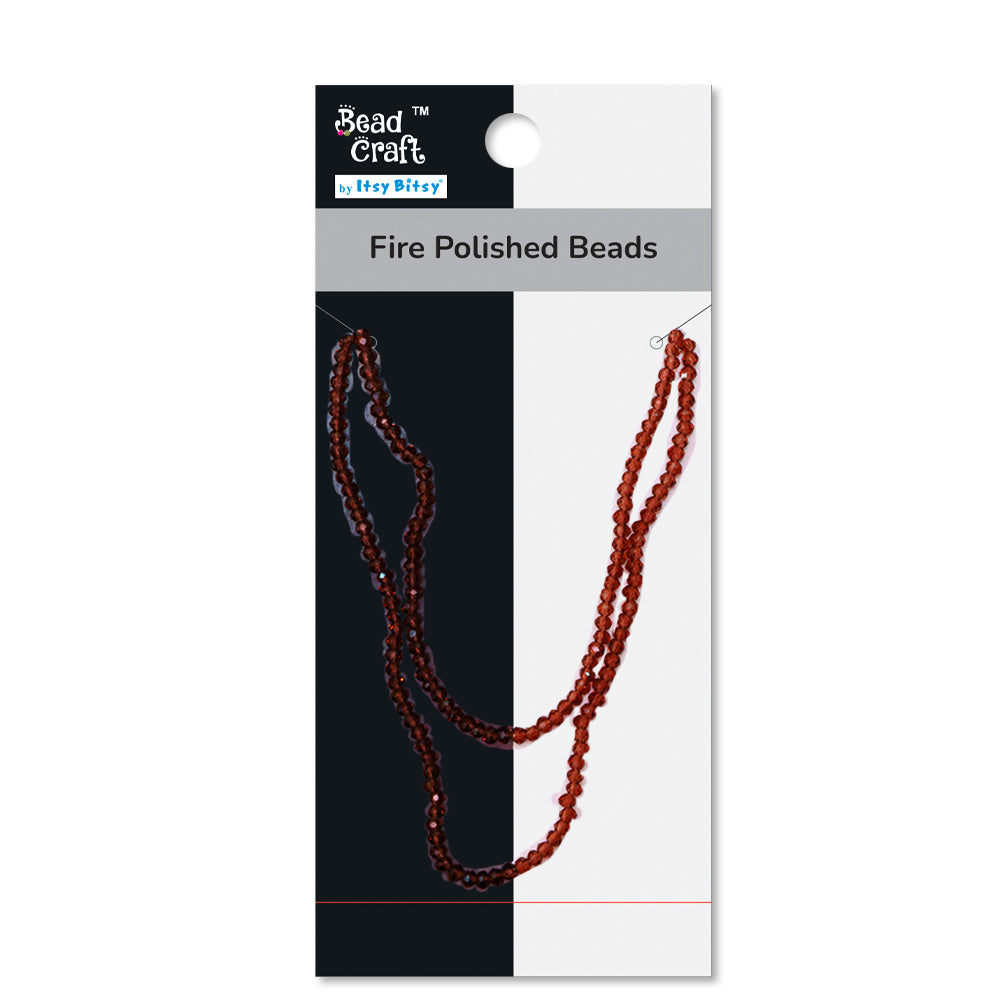 Fire Polished Beads Amethyst Crystal 2mm 1 String