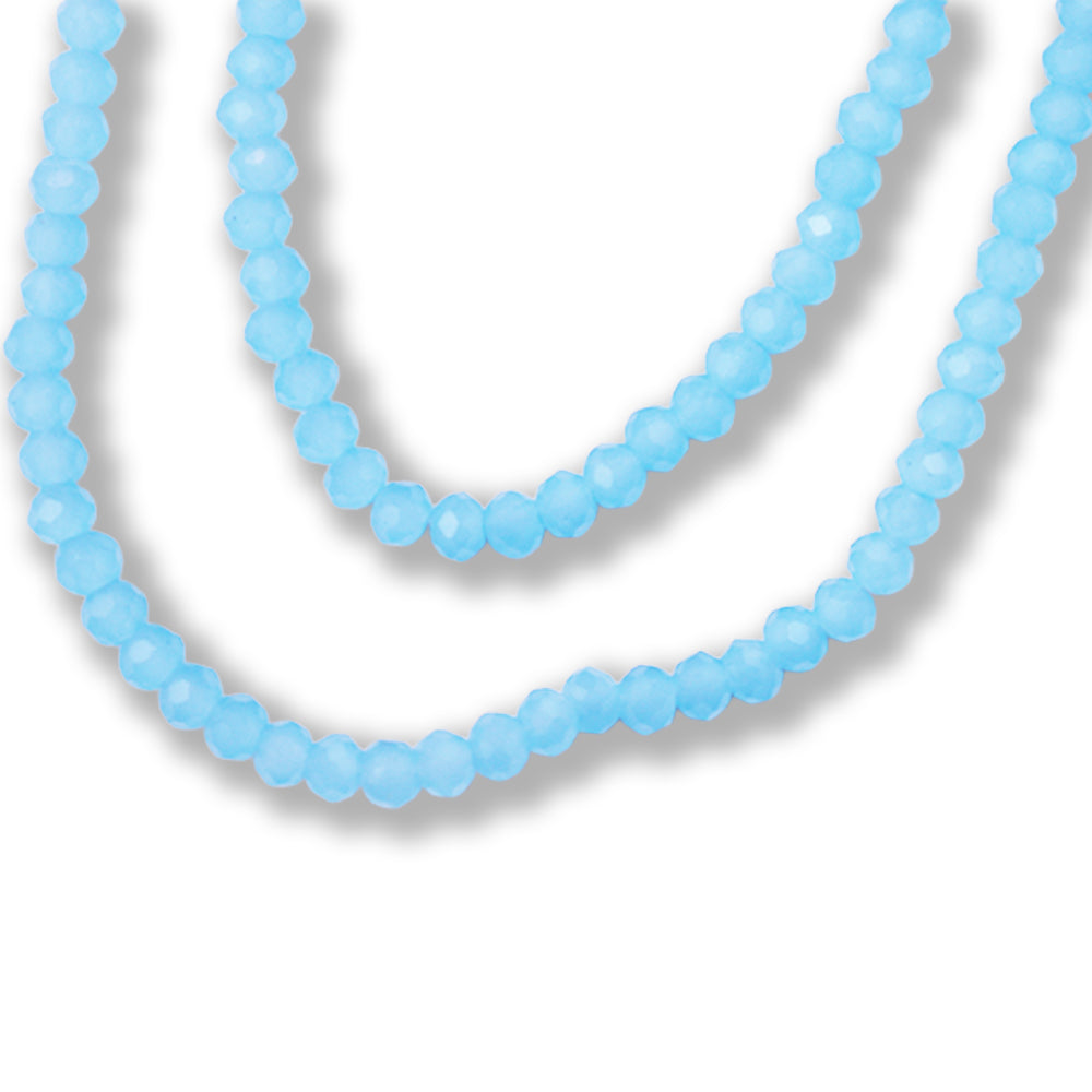 Fire Polished Beads Opaque Turquoise 2mm 1 String