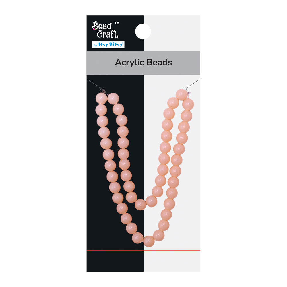 Acrylic Beads Soft Peach 1 String