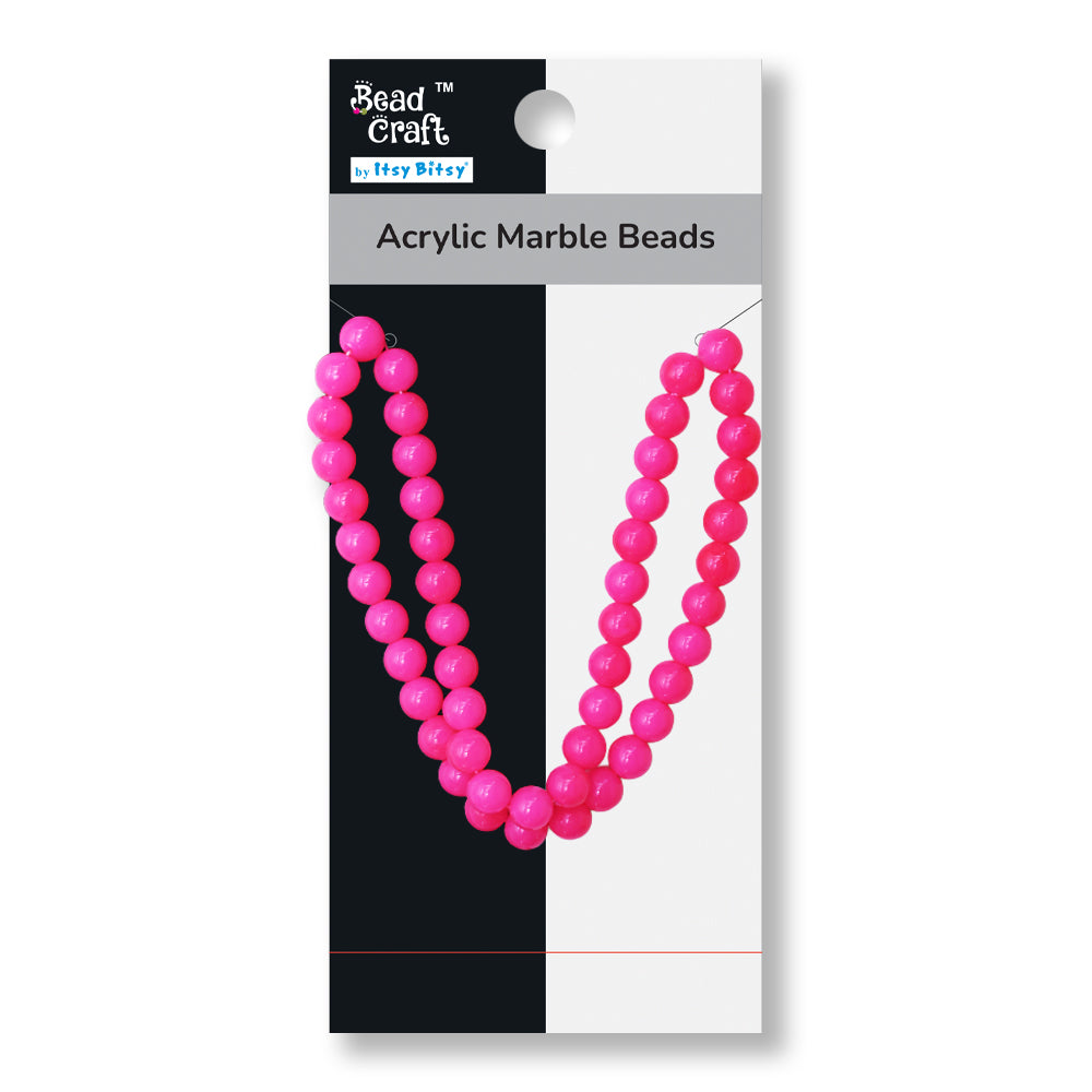 Acrylic Beads Fuchsia 1 String